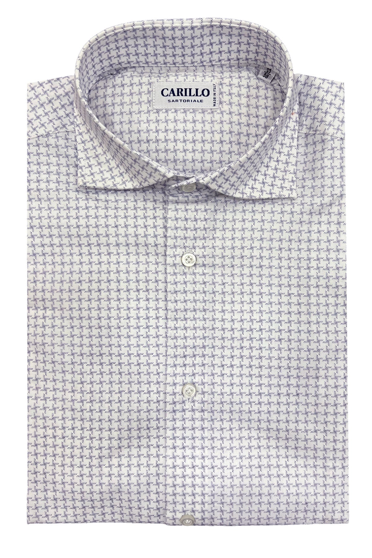 Camicia Uomo Fantasia Pied de Poule in cotone elasticizzato
