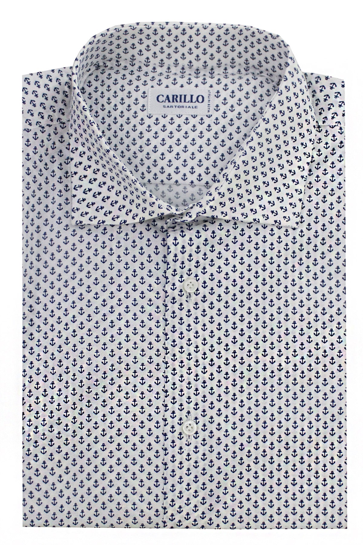 Camicia Uomo Regular fit Elasticizzata fantasia ancore