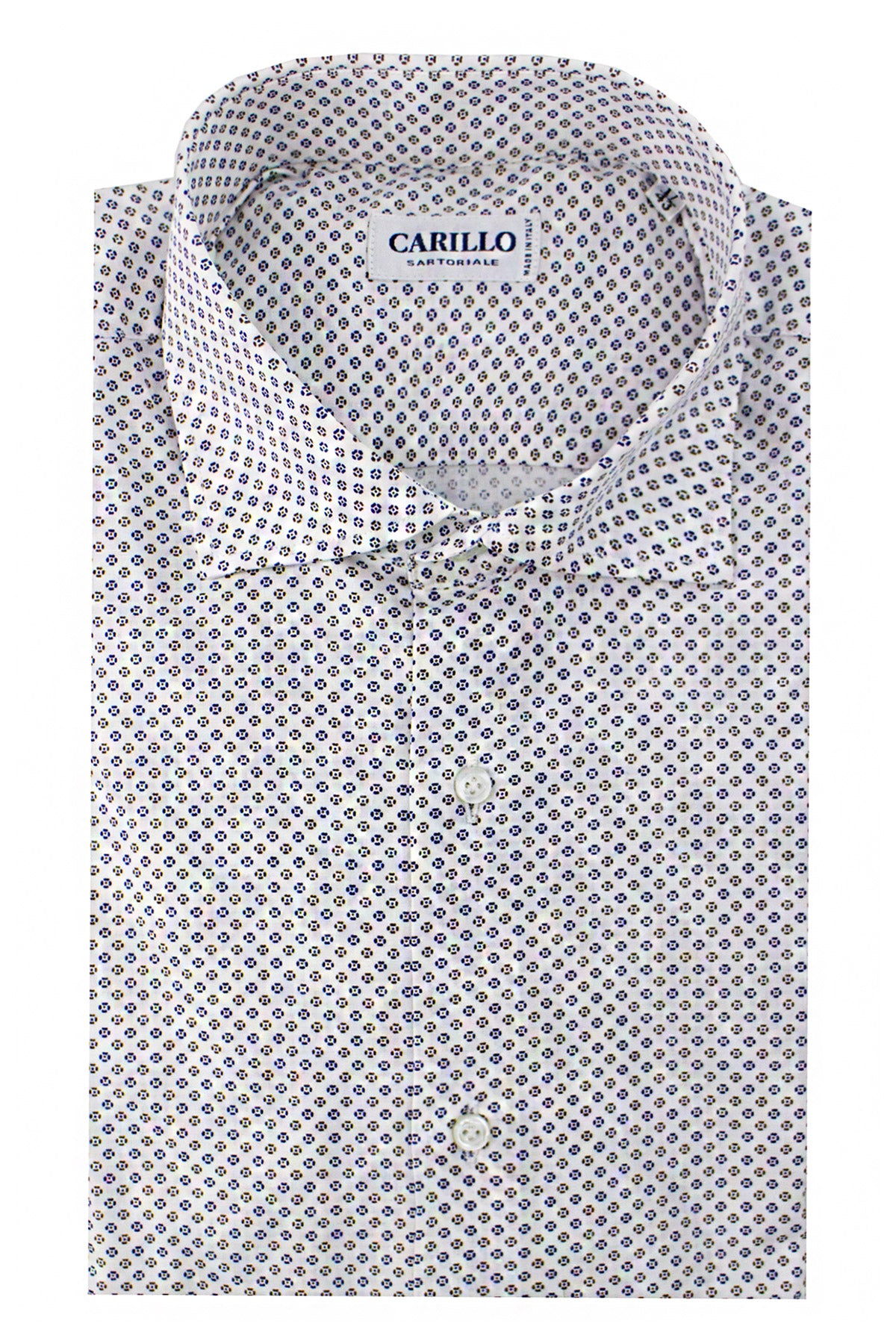 Camicia Uomo Fantasia regular collo semi francese