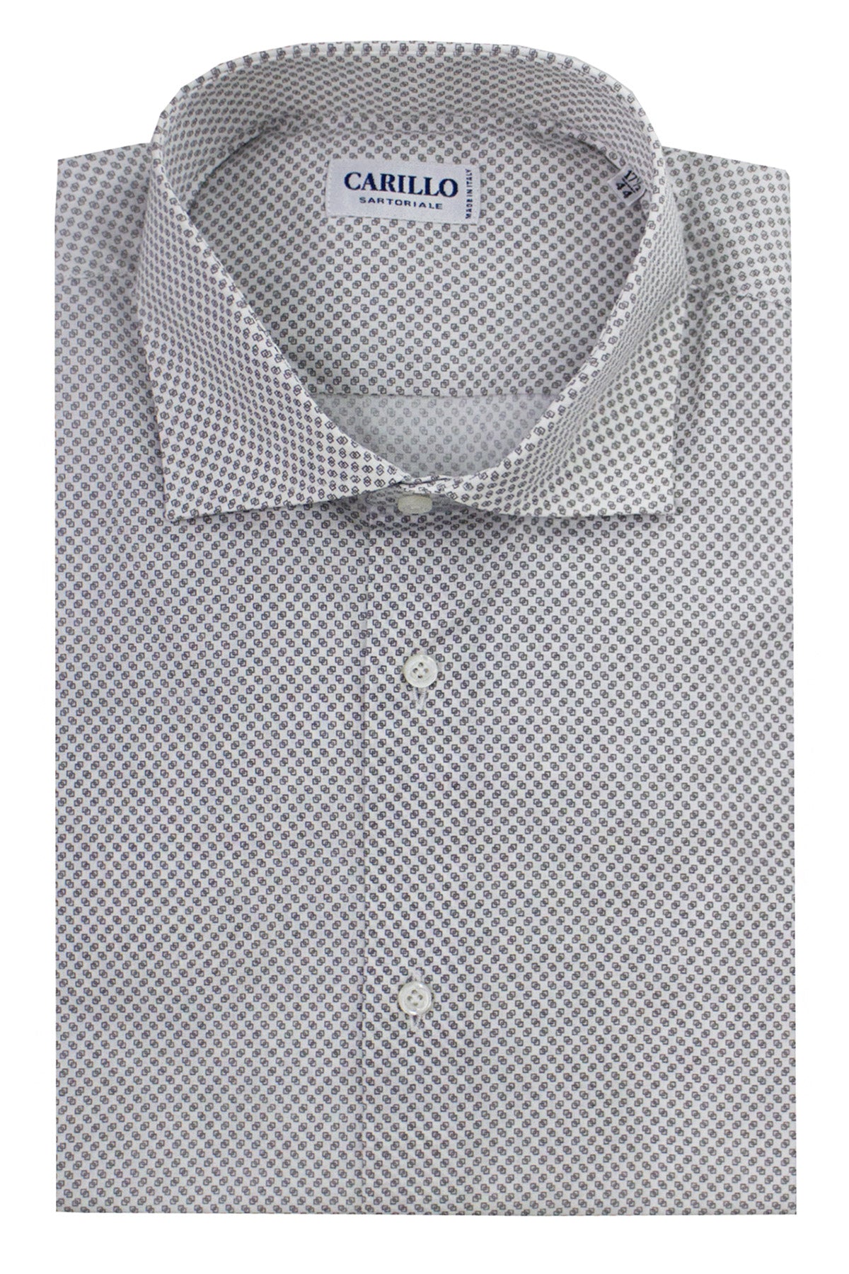 Camicia uomo regular fit elasticizzata Fantasia fango doppioquadro
