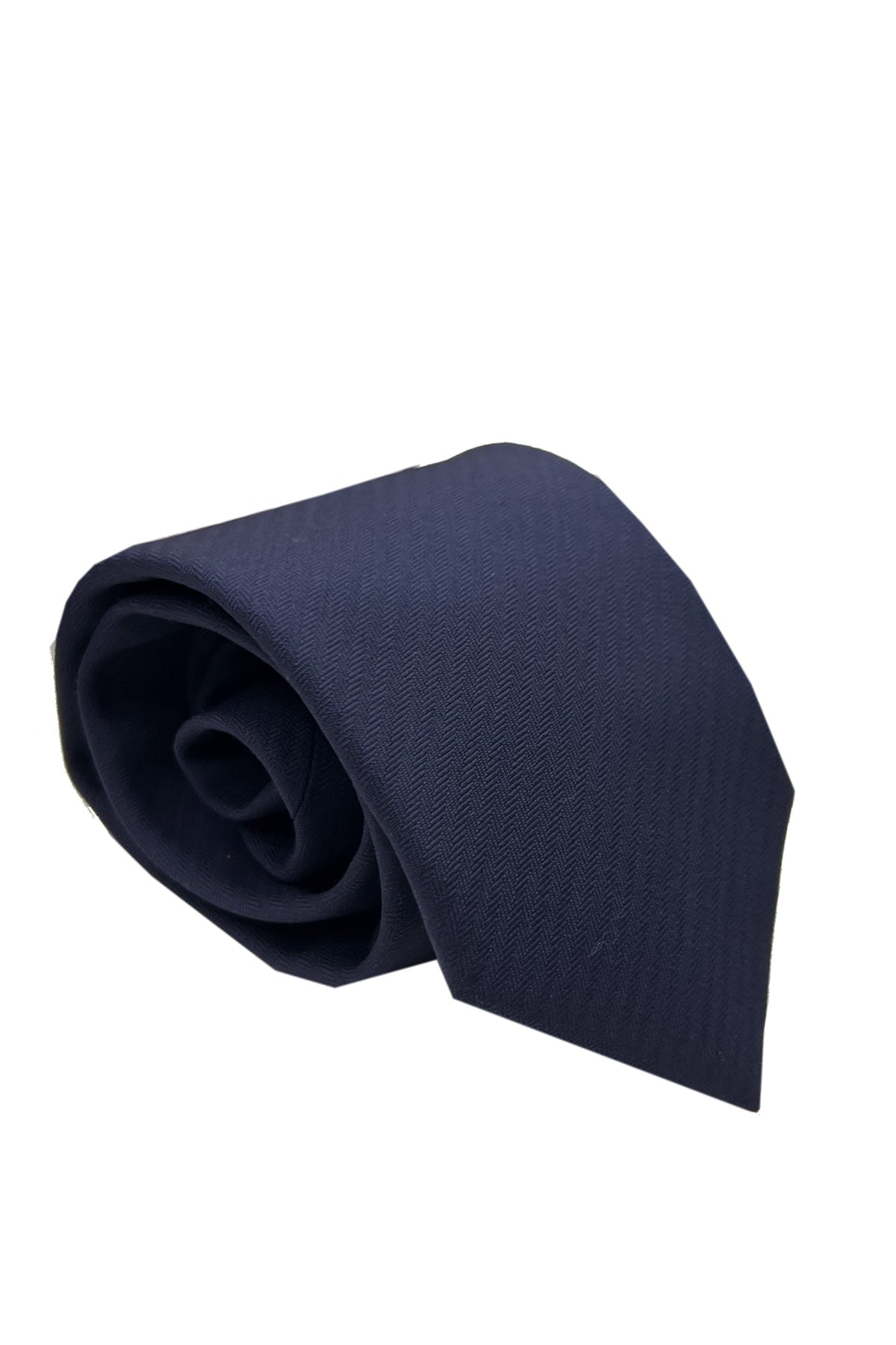 Cravatta uomo blu spigata Bristol tessuti fresco lana 100% super 130's cucita a mano 9cm