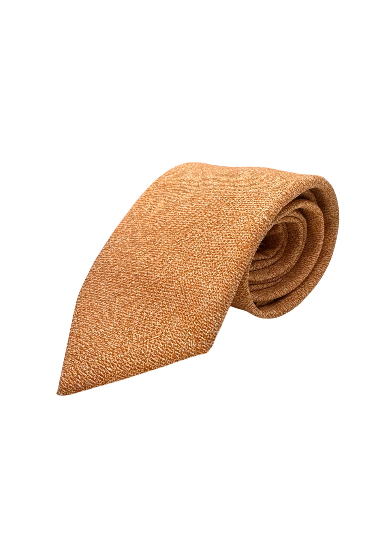Cravatta uomo arancio vitale barberis canonico da cerimonia elegante fresco lana 100% stampata cucita a mano 9cm