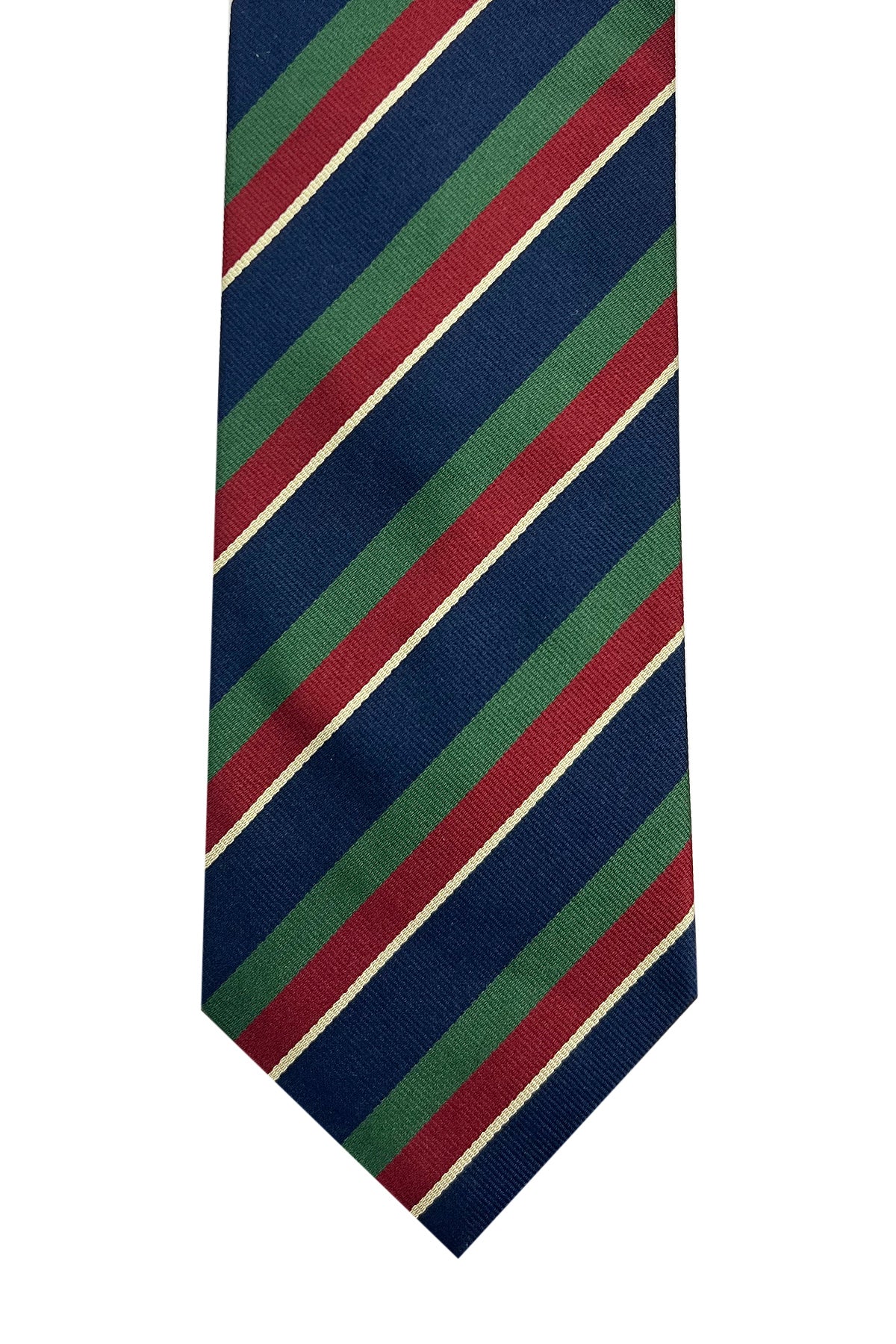 Cravatta uomo verde fantasia in seta 100% cucita a mano