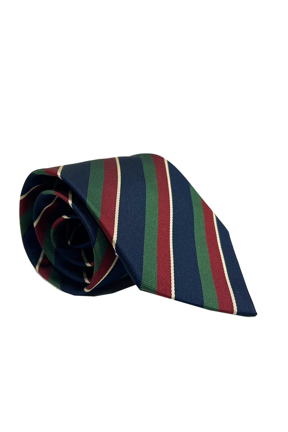 Cravatta uomo verde fantasia in seta 100% cucita a mano