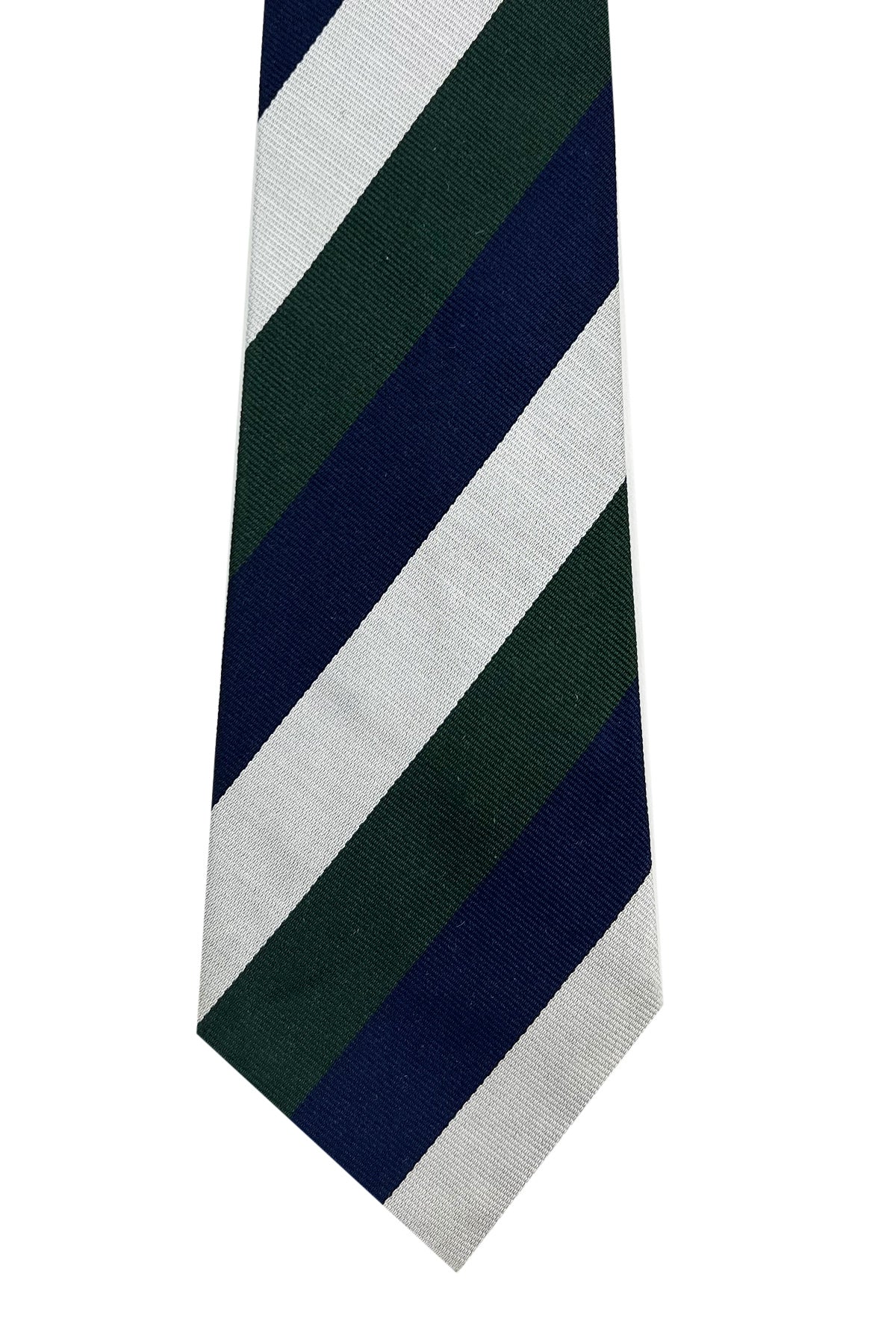 Cravatta uomo verde fantasia in seta 100% cucita a mano