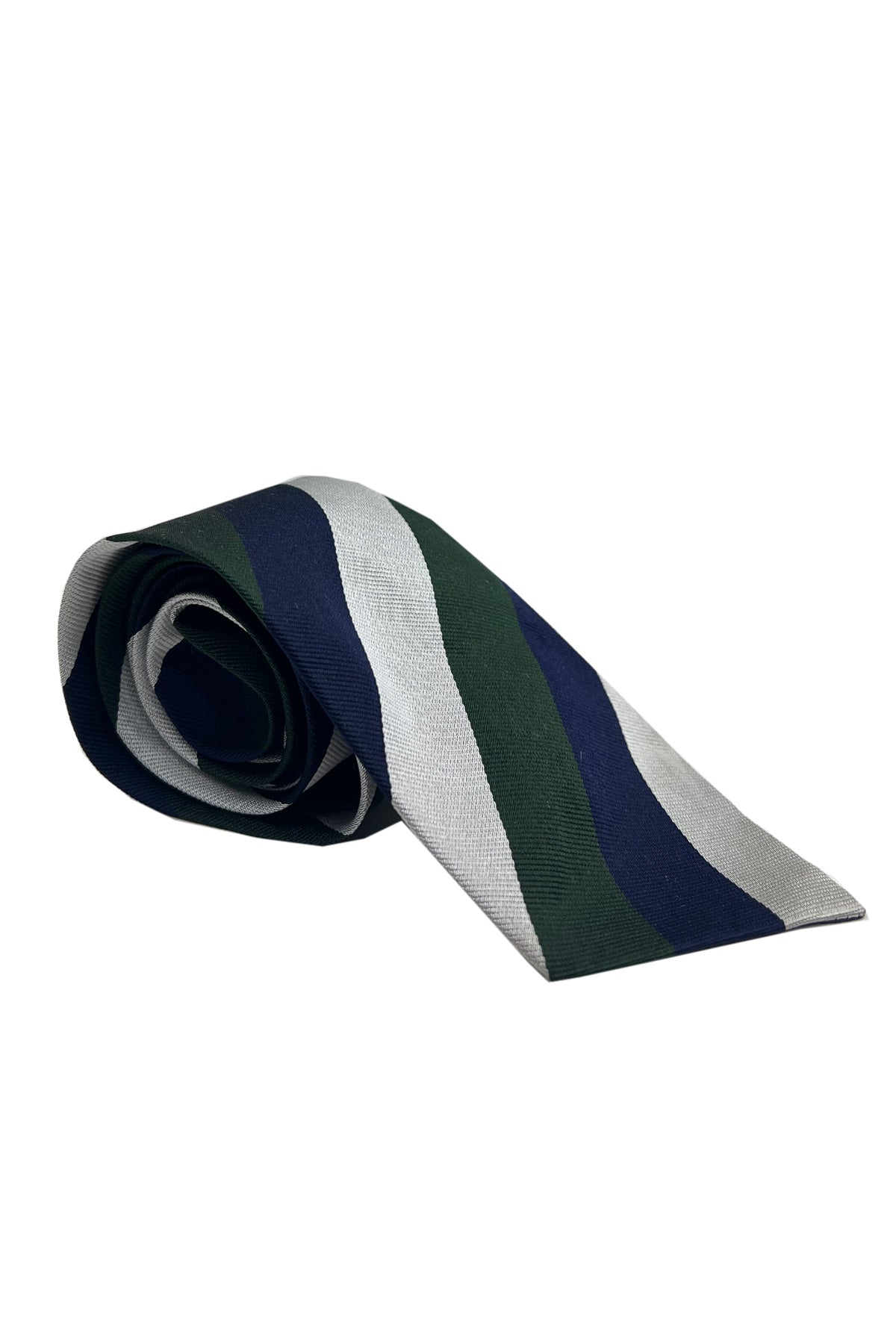 Cravatta uomo verde fantasia in seta 100% cucita a mano