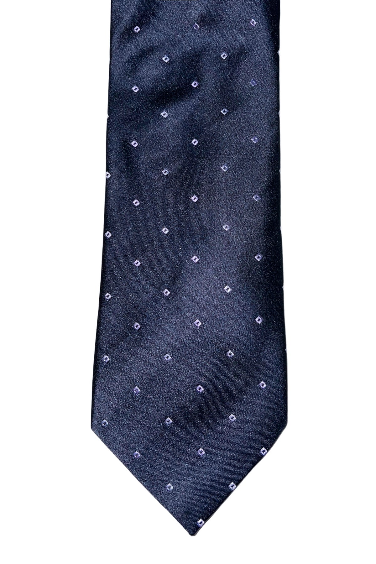 Cravatta uomo blu fantasia in seta 100% cucita a mano