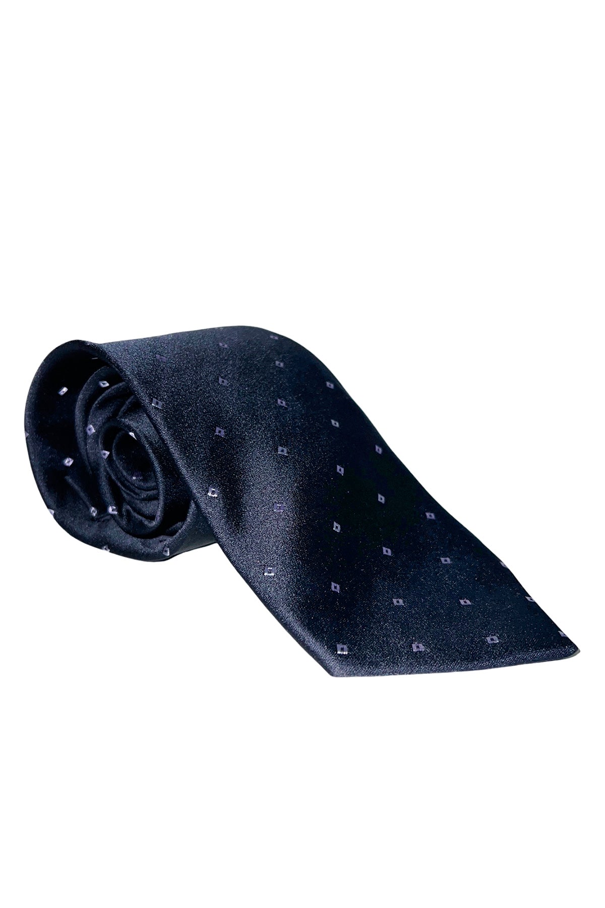 Cravatta uomo blu fantasia in seta 100% cucita a mano