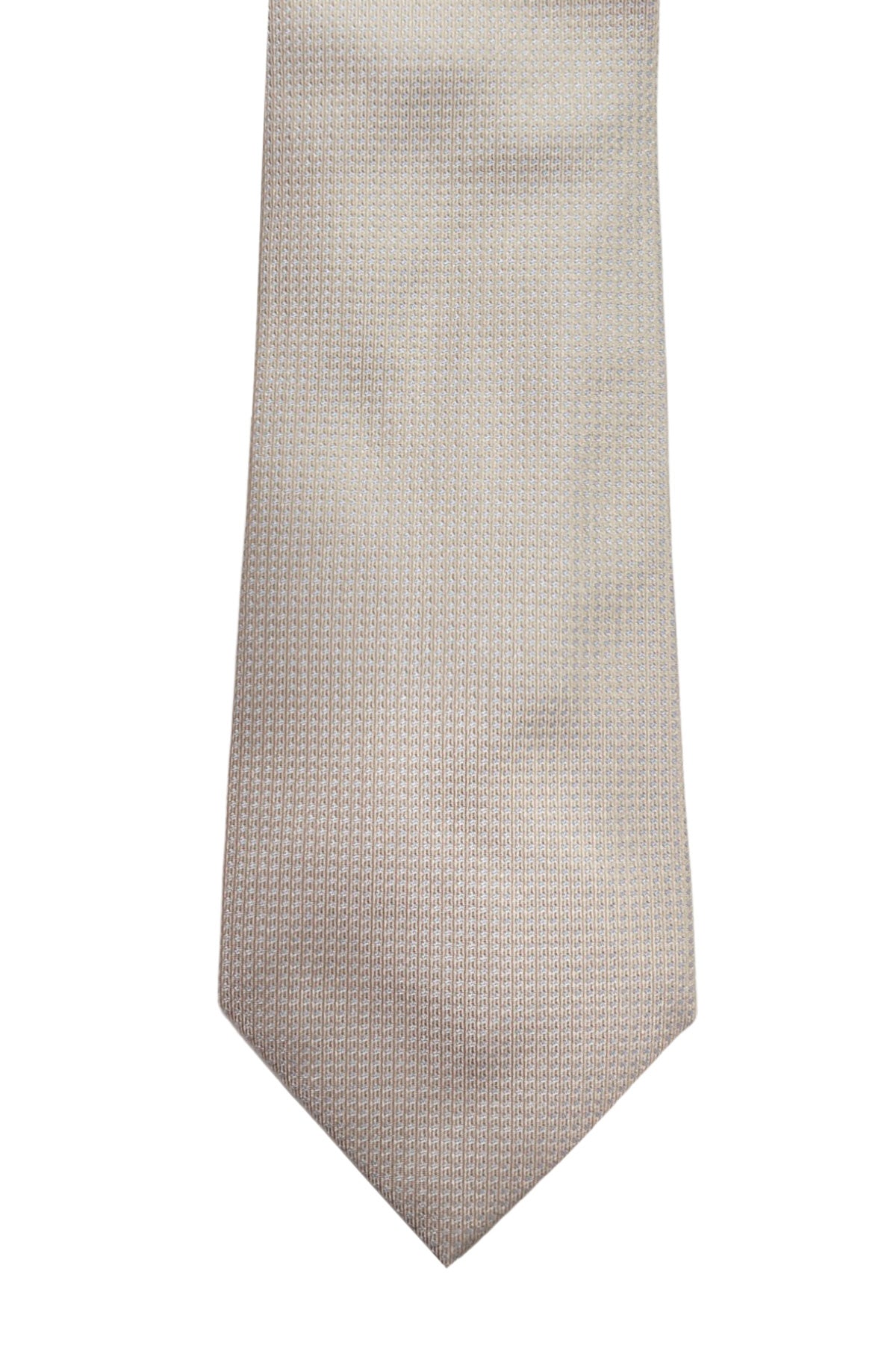 Cravatta uomo Beige fantasia in seta 100% cucita a mano