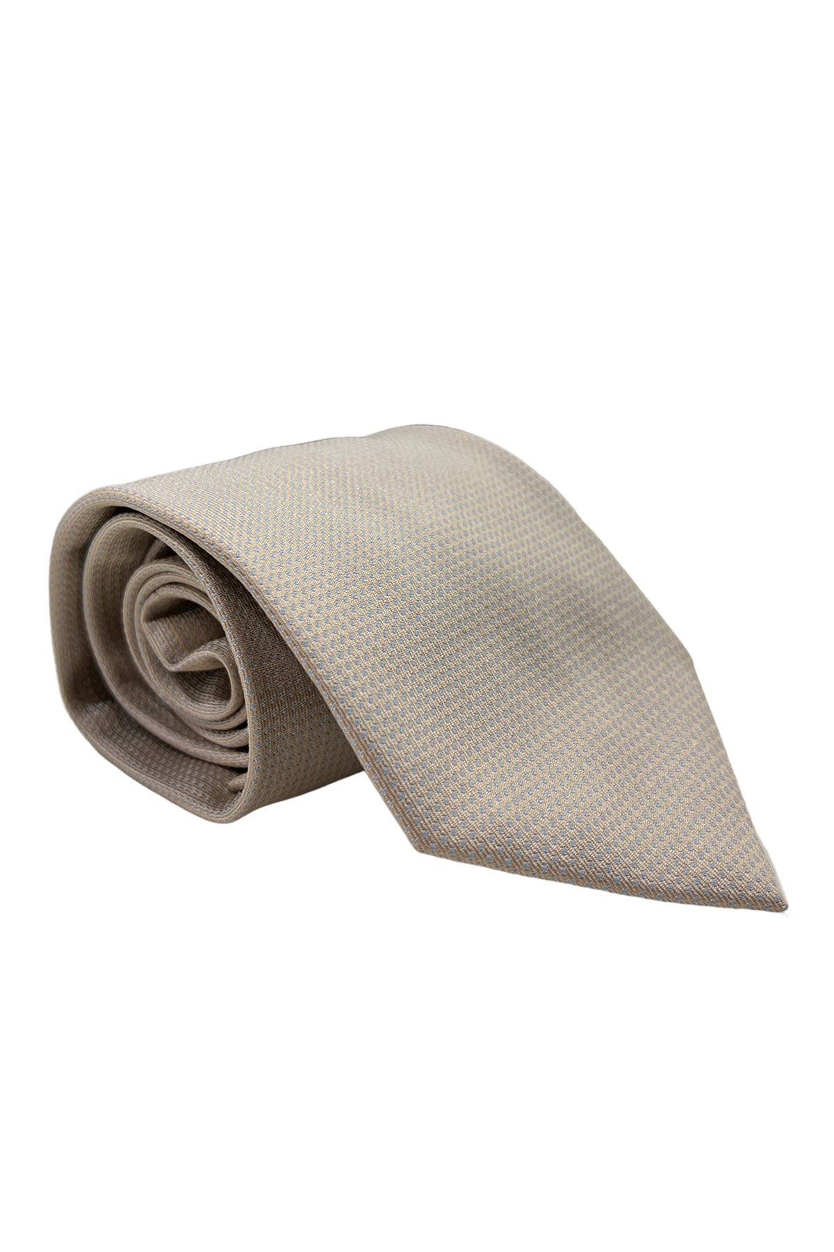 Cravatta uomo Beige fantasia in seta 100% cucita a mano