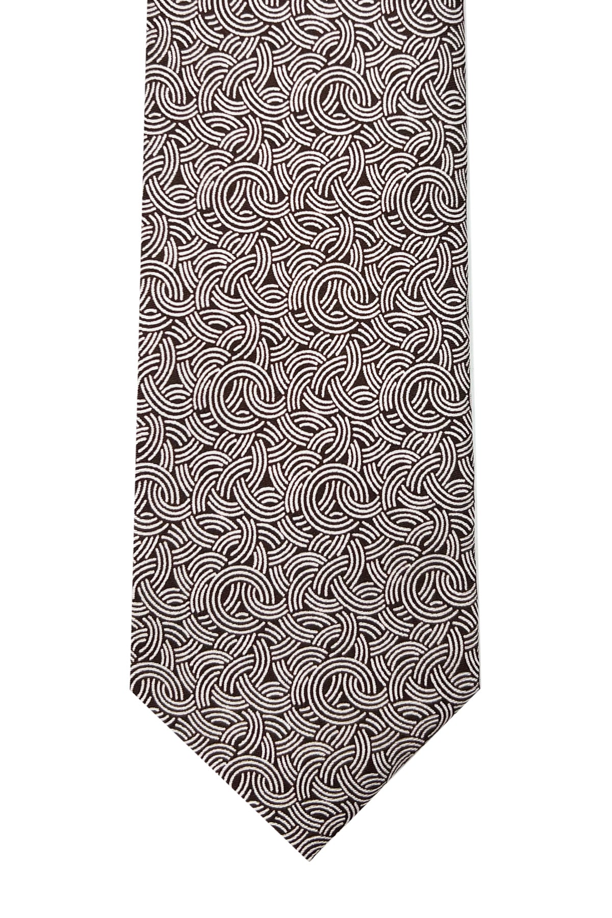 Cravatta uomo Bordeaux fantasia in seta 100% cucita a mano