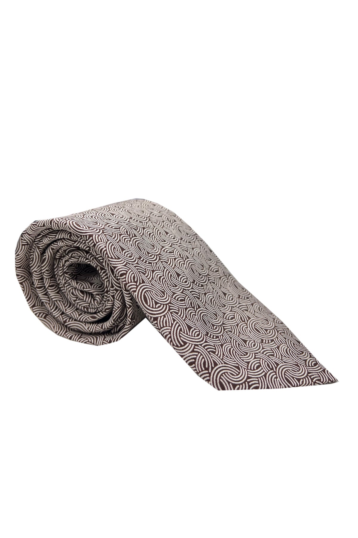 Cravatta uomo Bordeaux fantasia in seta 100% cucita a mano