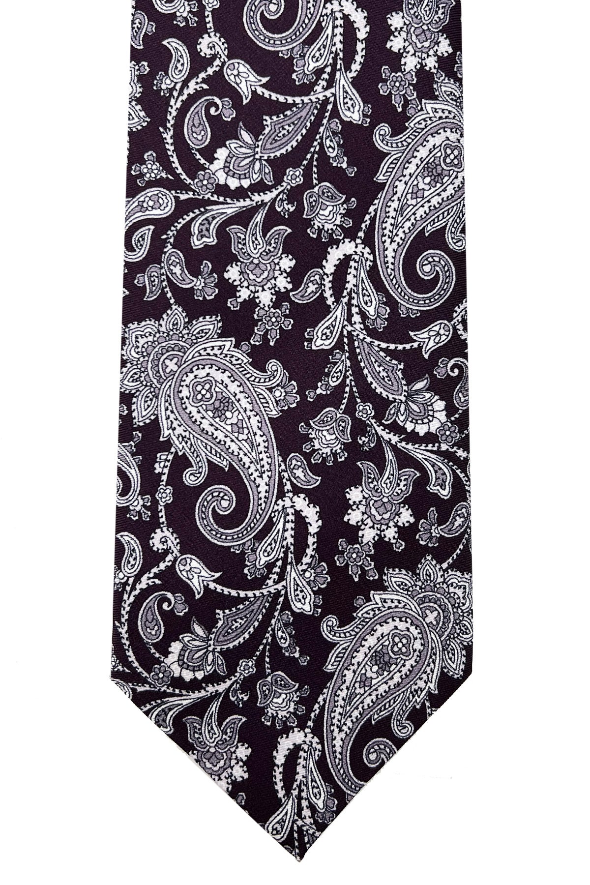 Cravatta uomo Bordeaux fantasia in seta 100% cucita a mano