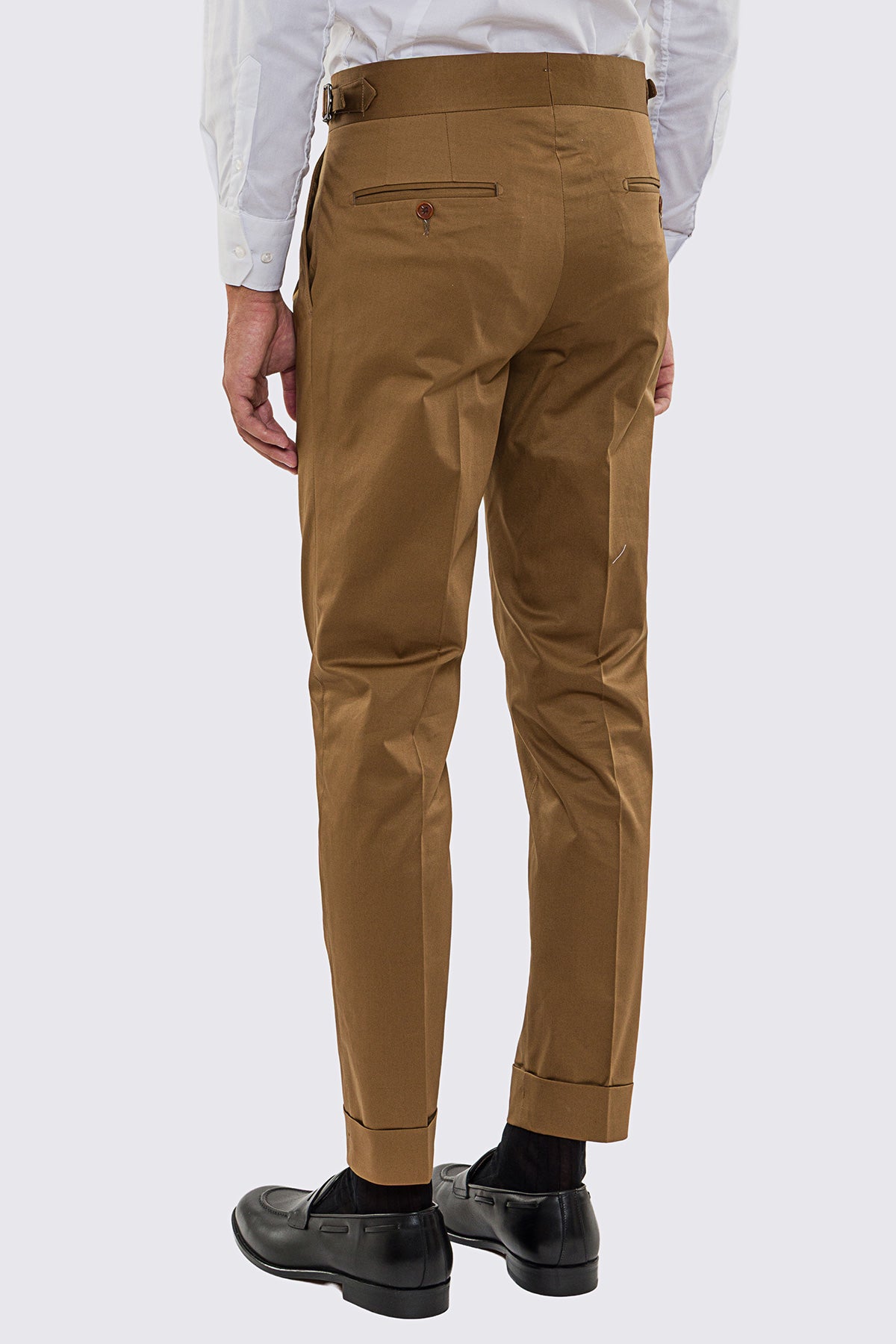 Abito uomo Monopetto coccio in cotone leggermente elastico sfoderata Rever classico 11 cm tasche a toppe