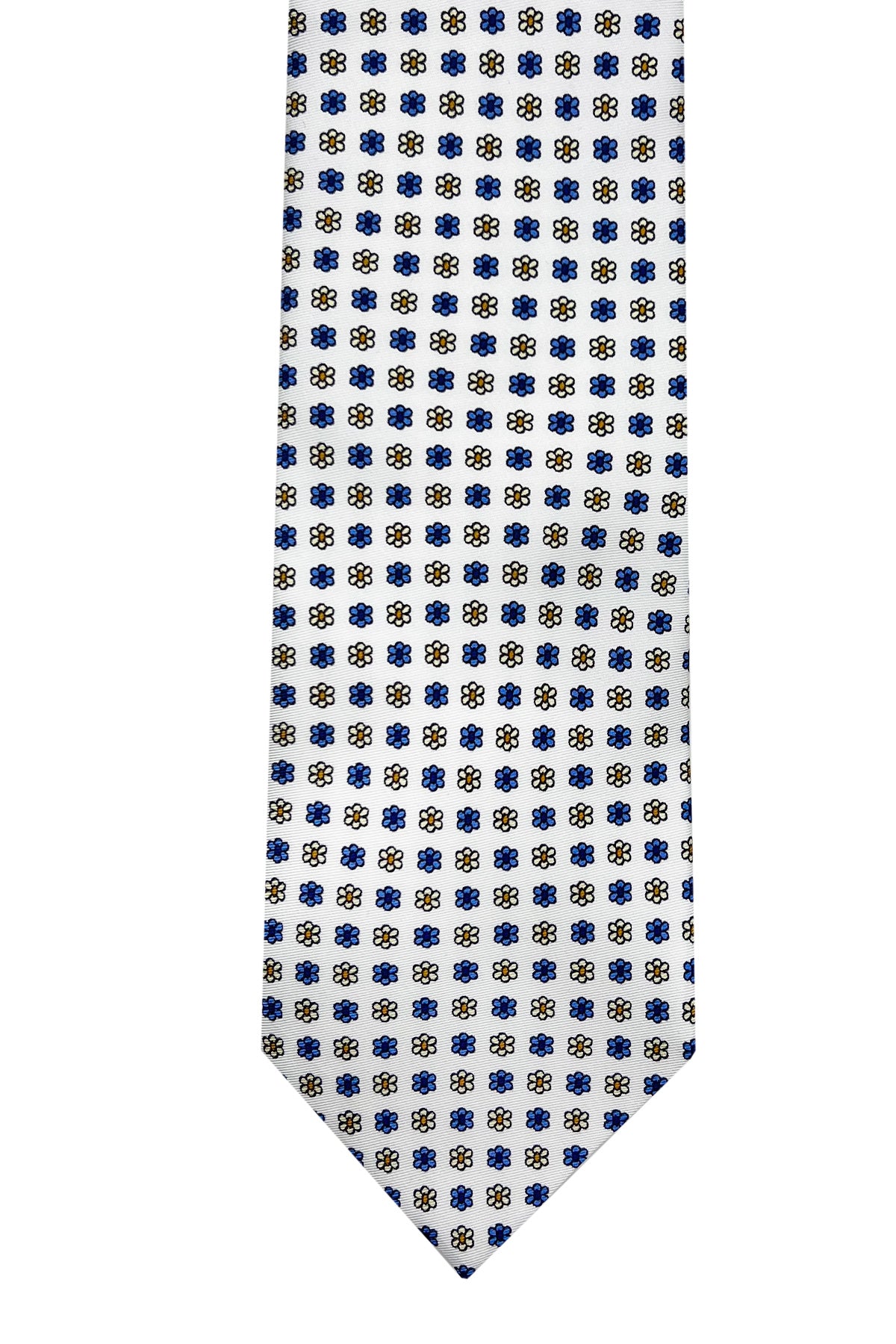 Cravatta uomo Panna 9cm fantasia multcolor in pura seta cucita a mano