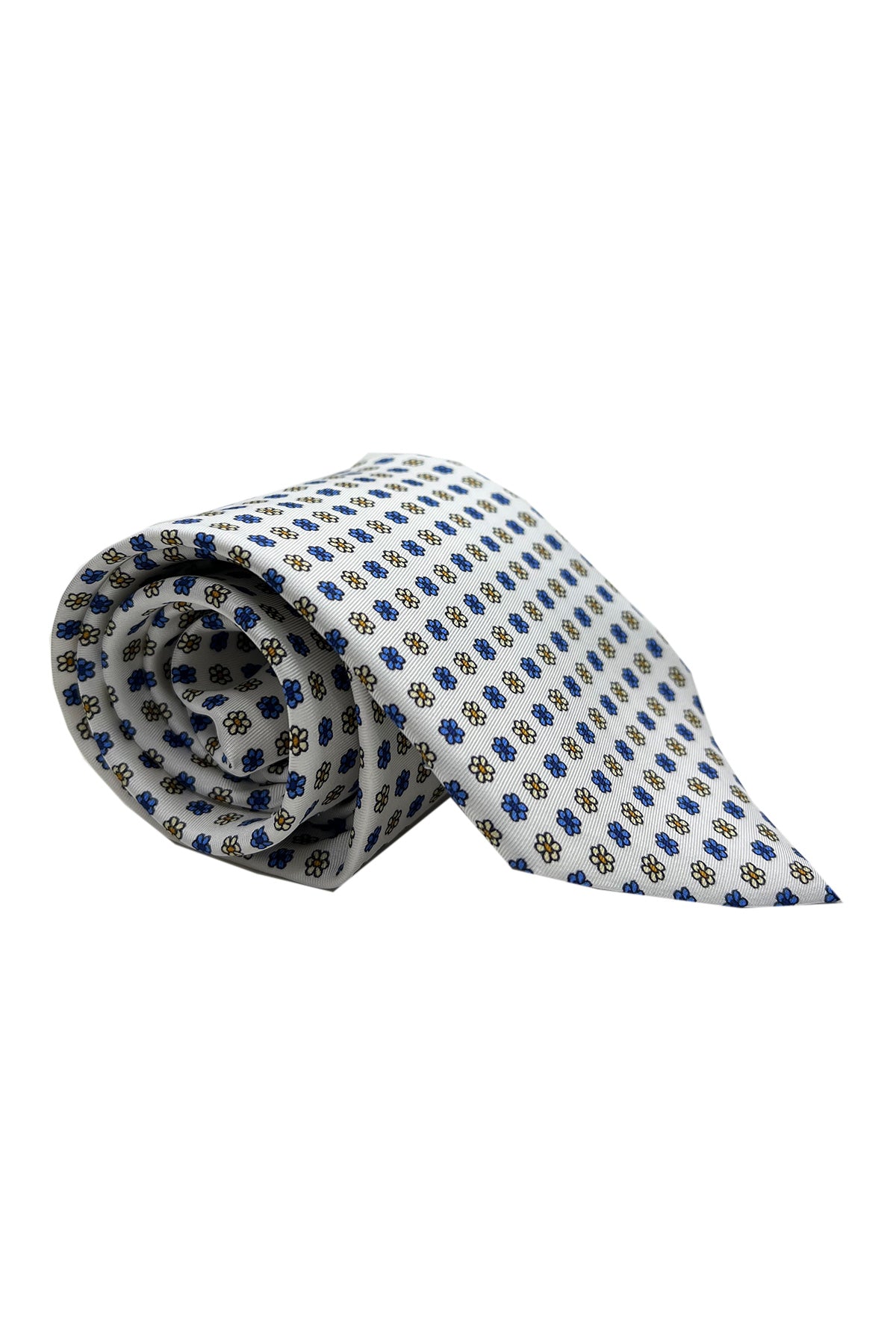 Cravatta uomo Panna 9cm fantasia multcolor in pura seta cucita a mano