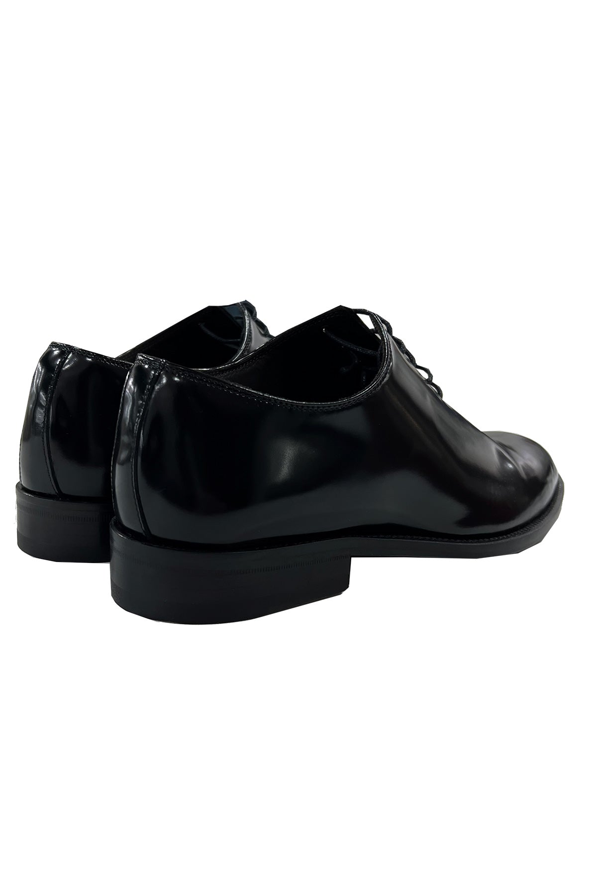 Scarpe Uomo Oxford in abbrasivato nero in vera pelle con suola in cuoio made in italy