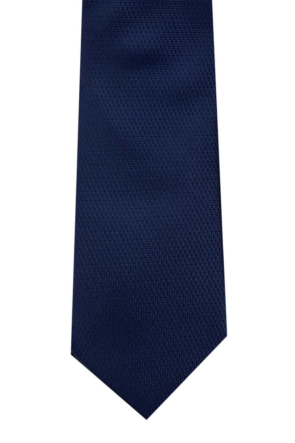 Cravatta uomo blu 9cm fantasia in pura seta cucita a mano
