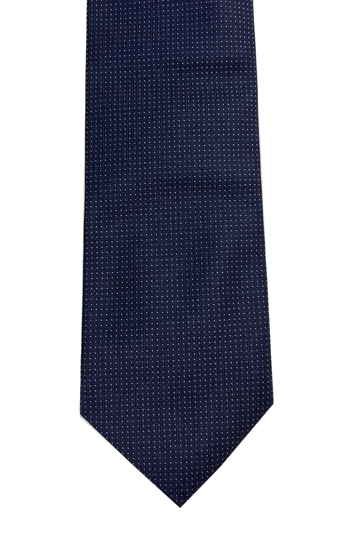 Cravatta uomo blu 9cm fantasia in pura seta cucita a mano