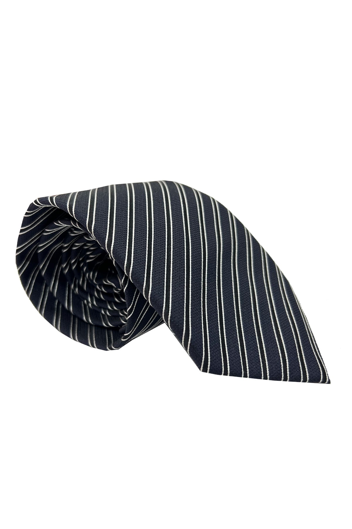 Cravatta uomo blu 9cm fantasia in pura seta cucita a mano
