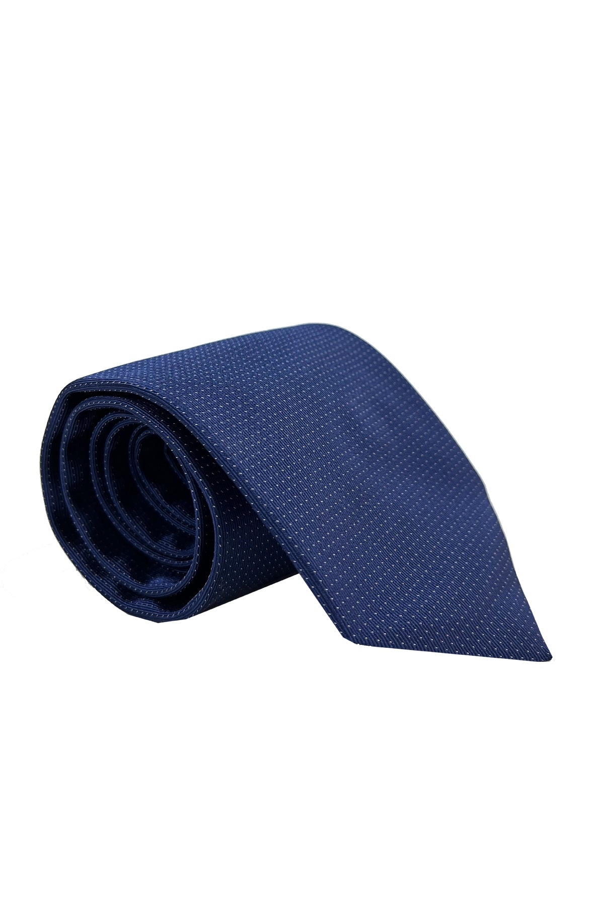 Cravatta uomo blu 9cm fantasia in pura seta cucita a mano