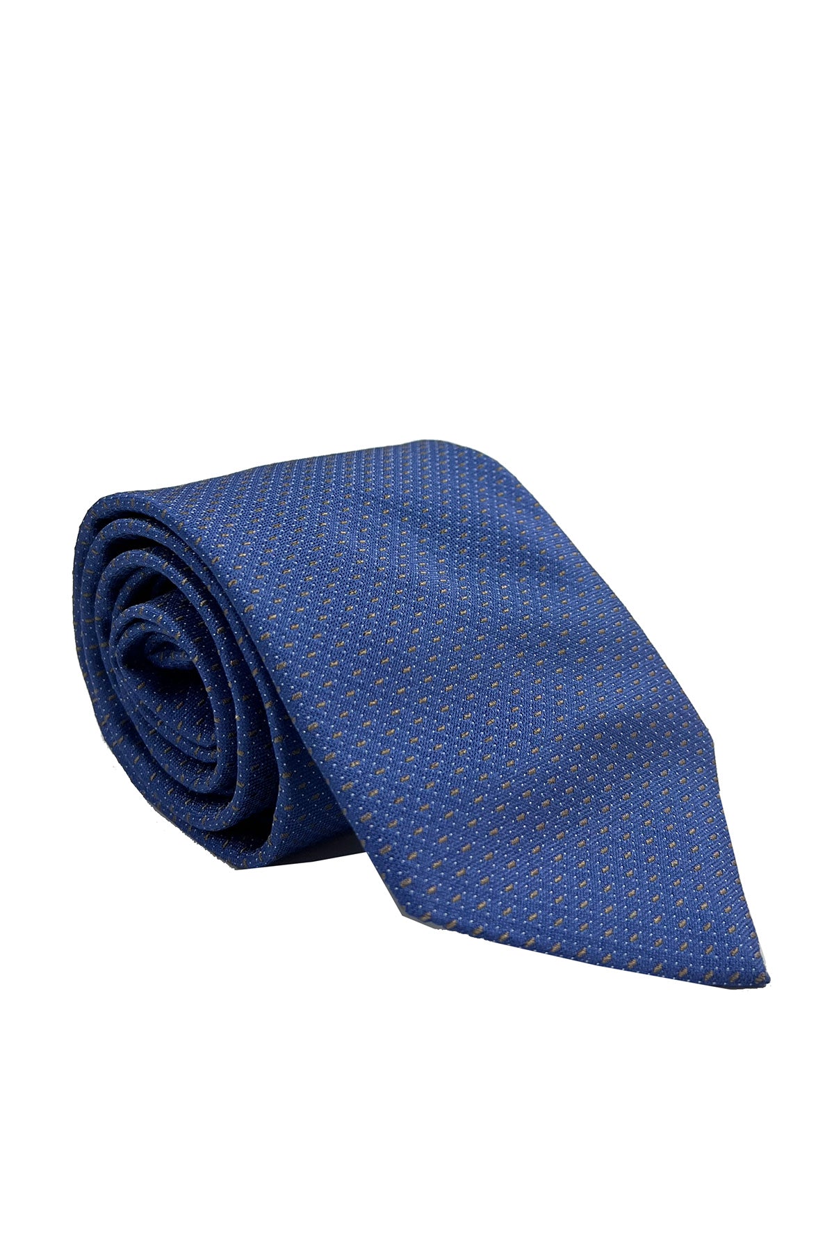Cravatta uomo Celeste 9cm fantasia in pura seta cucita a mano