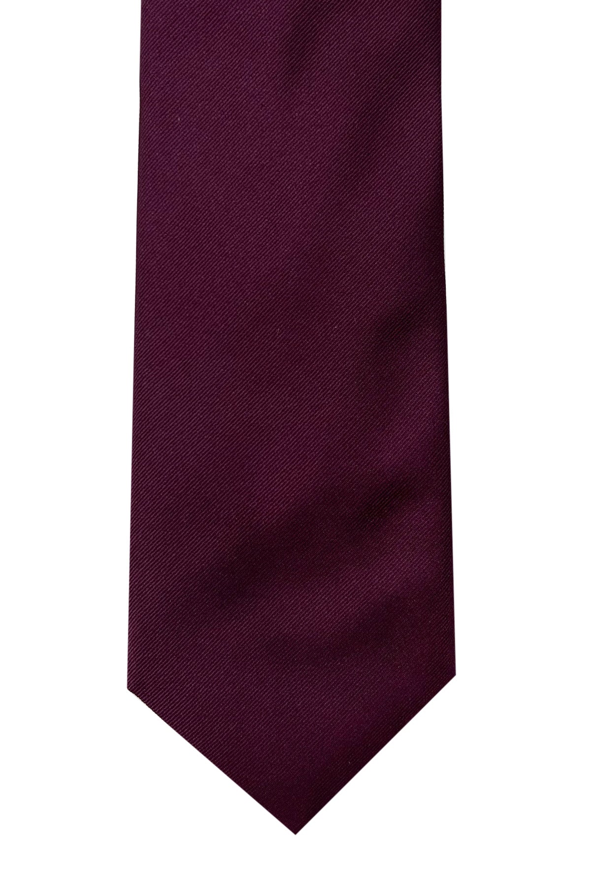 Cravatta uomo bordeaux 9cm in pura seta cucita a mano