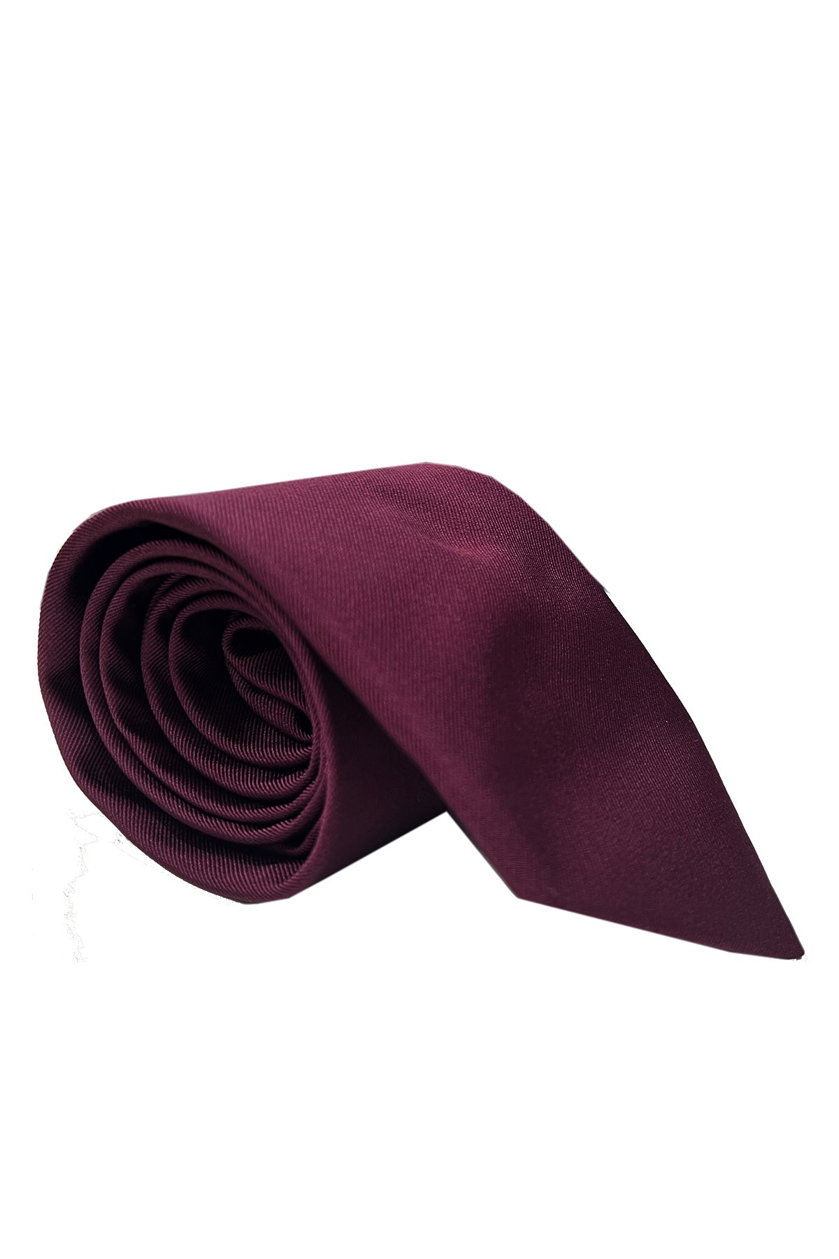Cravatta uomo bordeaux 9cm in pura seta cucita a mano