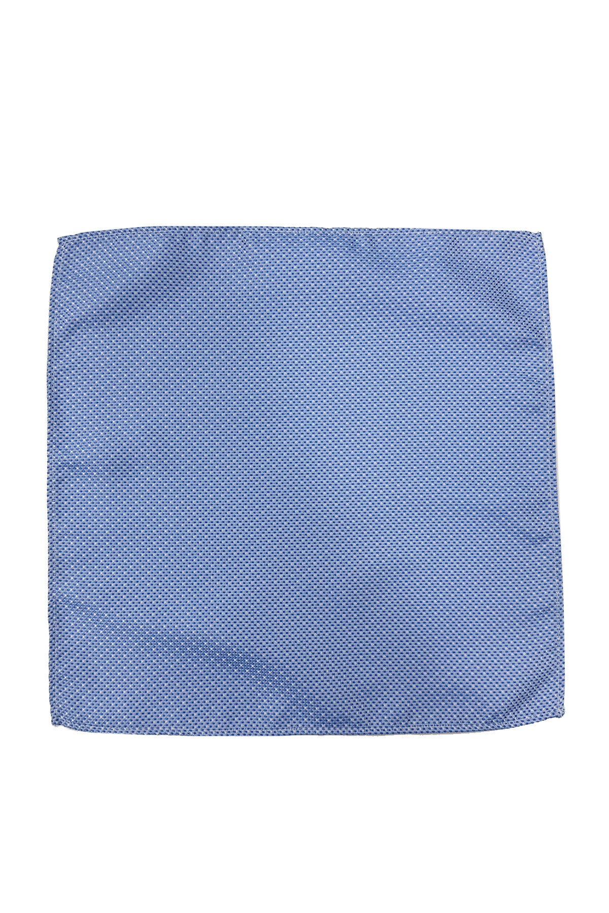 Pochette uomo celeste fantasia con bordino per giacca.