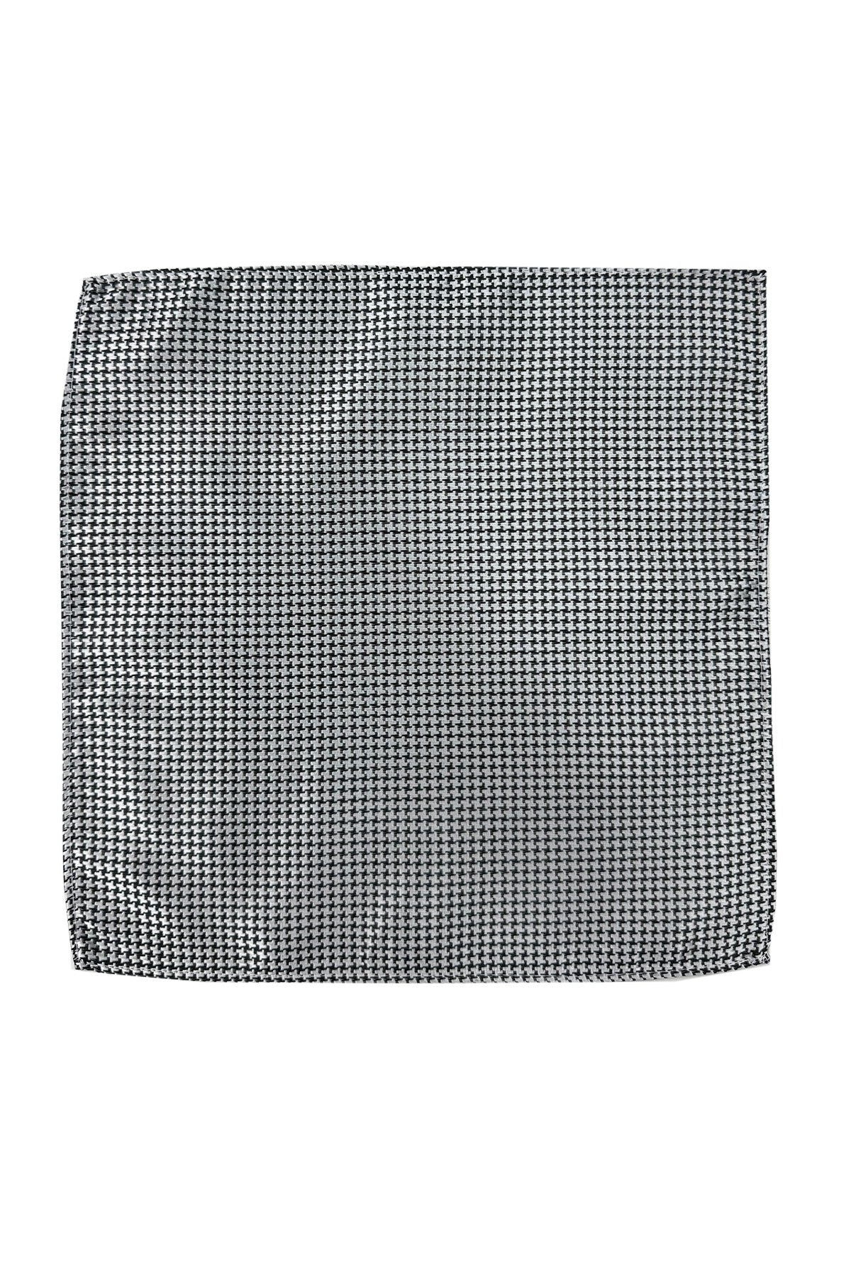 Pochette uomo grigia fantasia con bordino per giacca.