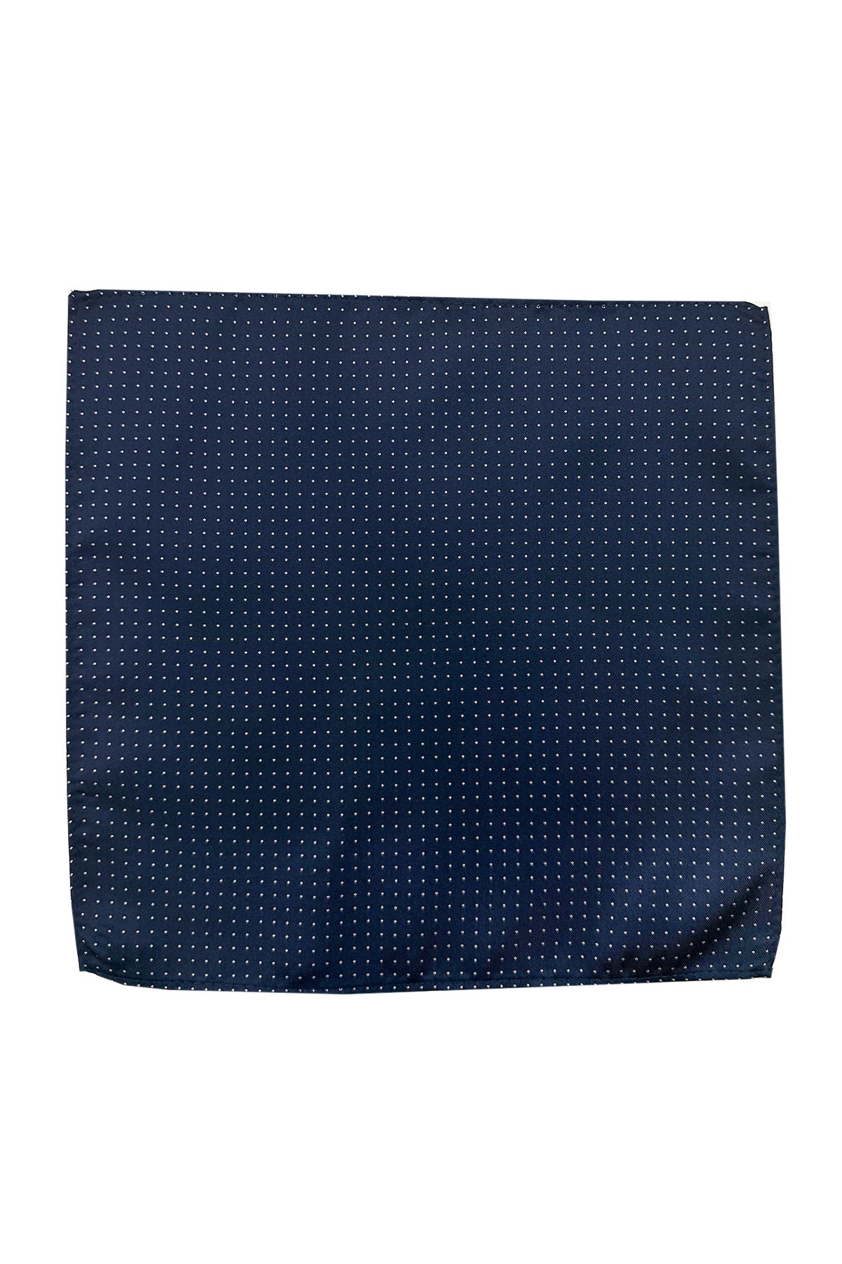 Pochette uomo blu fantasia con bordino per giacca.