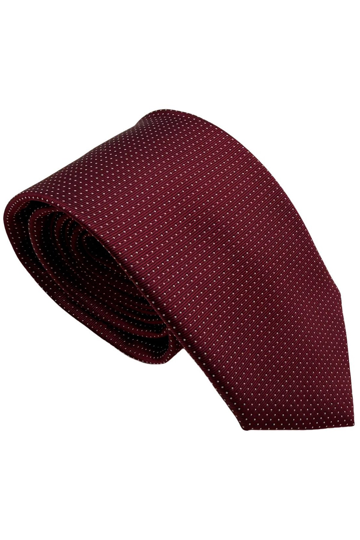 Cravatta uomo Bordeaux 9cm fantasia in pura seta cucita a mano