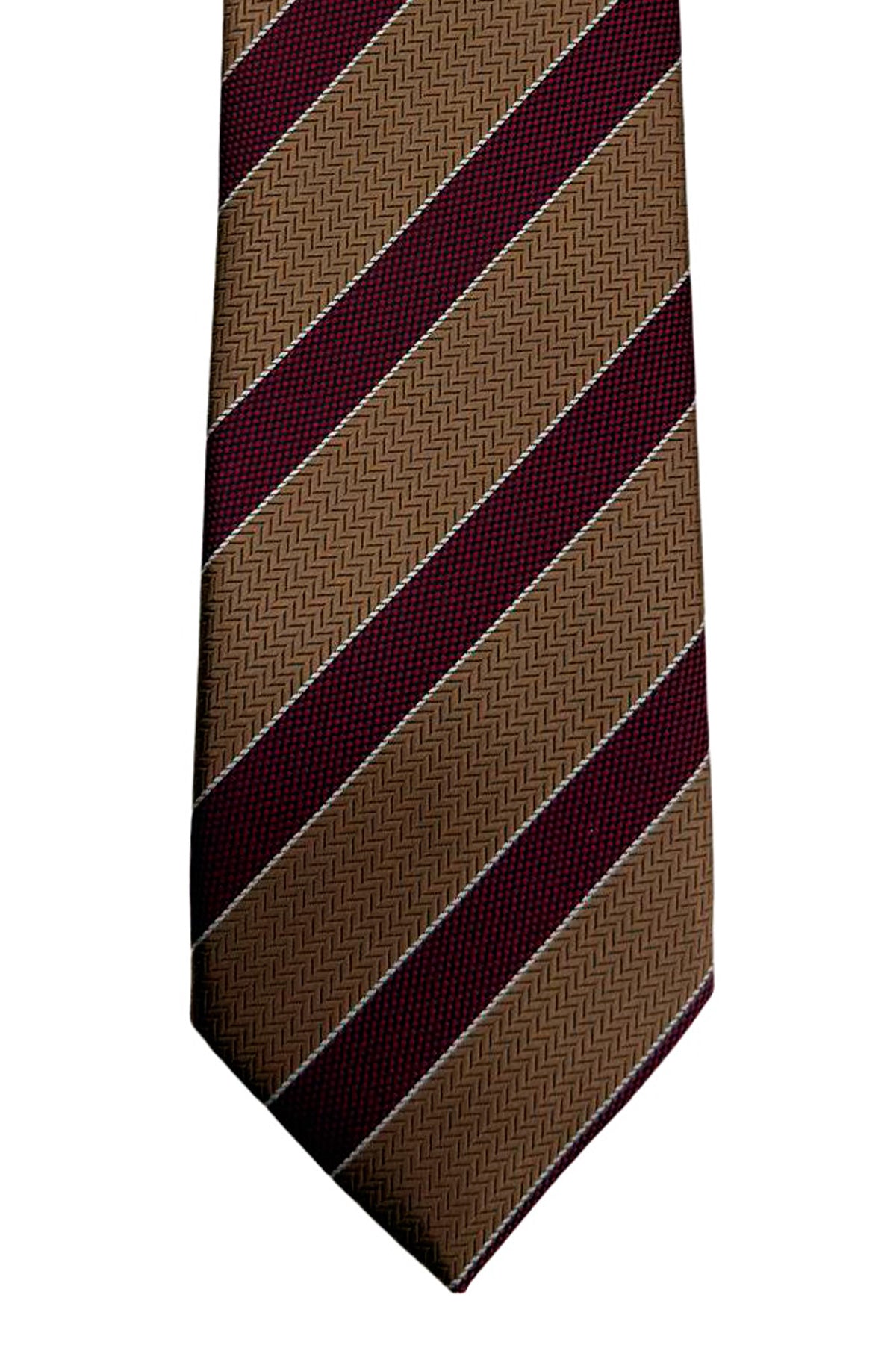 Cravatta uomo Bordeaux 9cm fantasia in pura seta cucita a mano