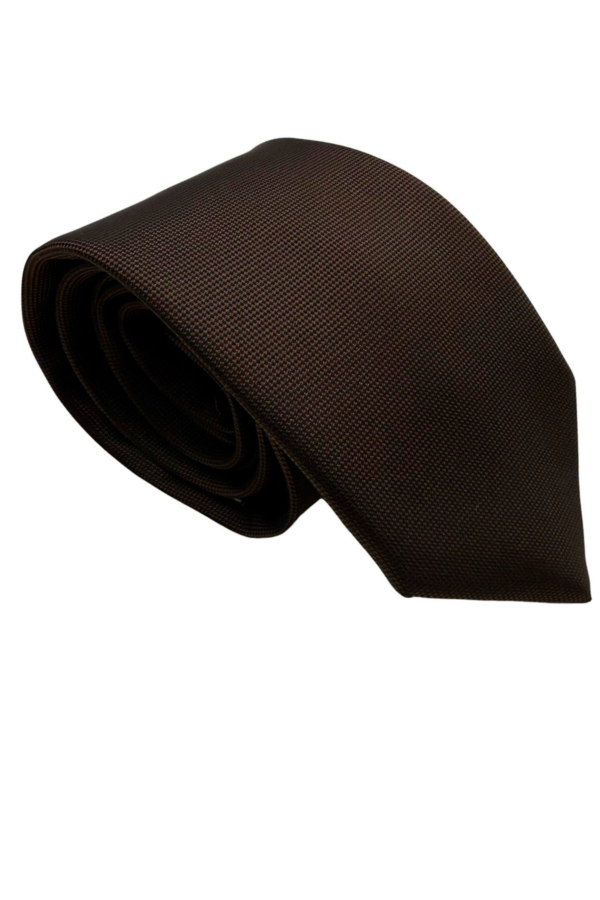 Cravatta uomo Marrone 9cm fantasia in pura seta cucita a mano