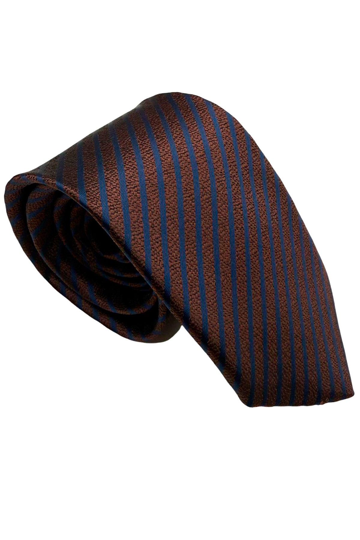 Cravatta uomo Marrone 9cm fantasia in pura seta cucita a mano