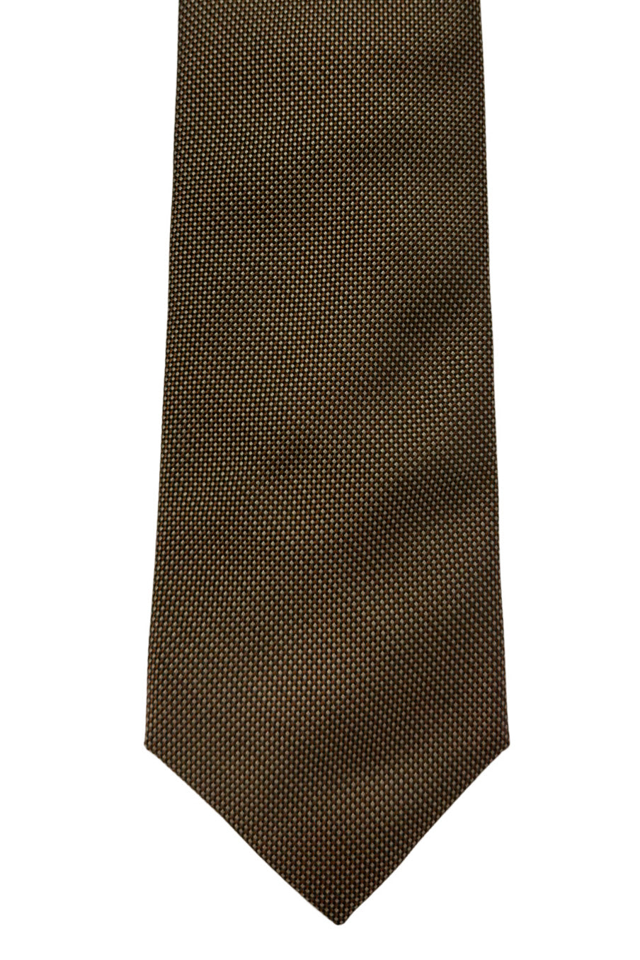 Cravatta uomo Marrone 9cm fantasia in pura seta cucita a mano