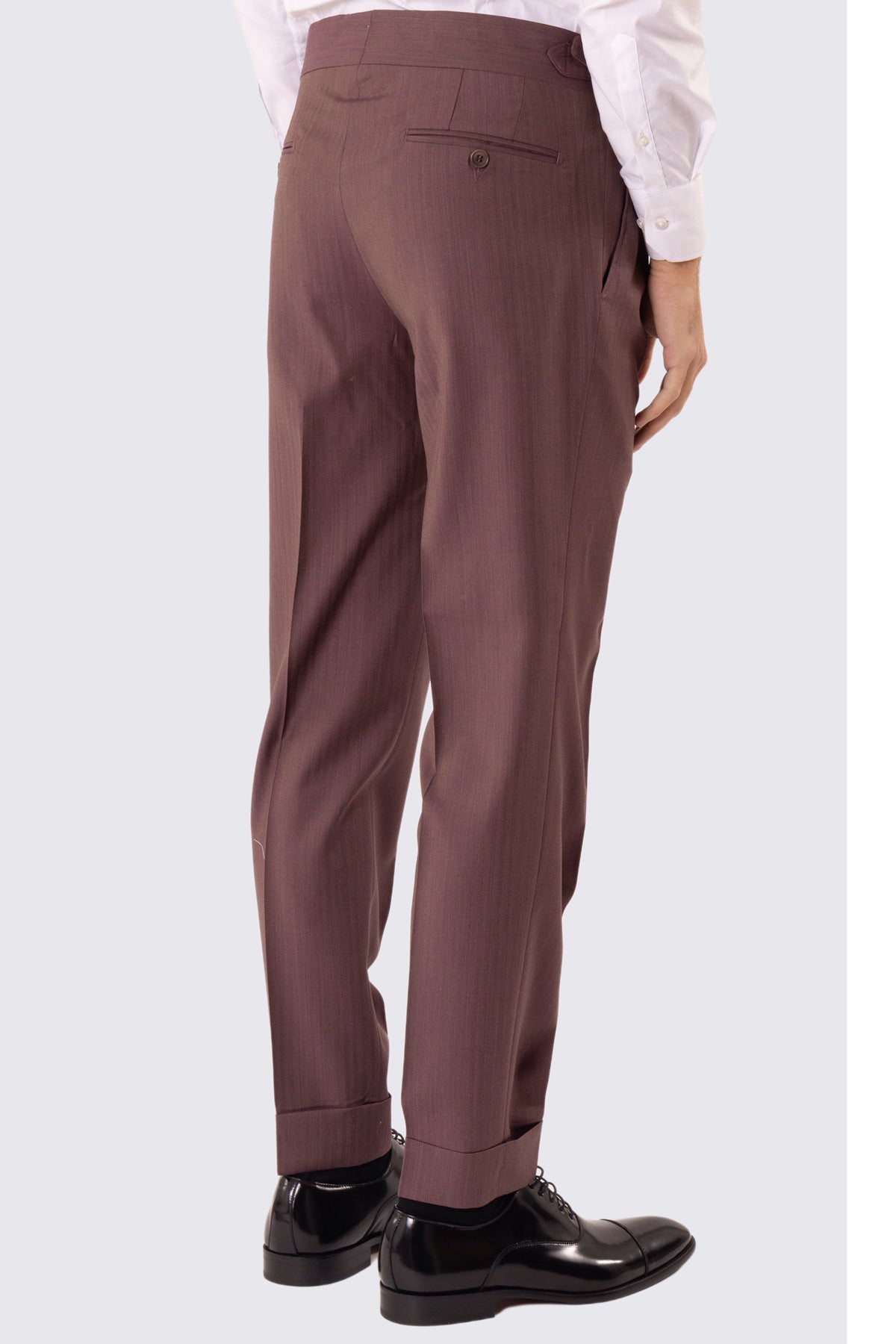 Abito uomo Monopetto color cipolla Solaro fresco lana super 110's Tessuti in esclusiva Sartoria Carillo completamente sfoderato con Rever a lancia e tasche a filetto