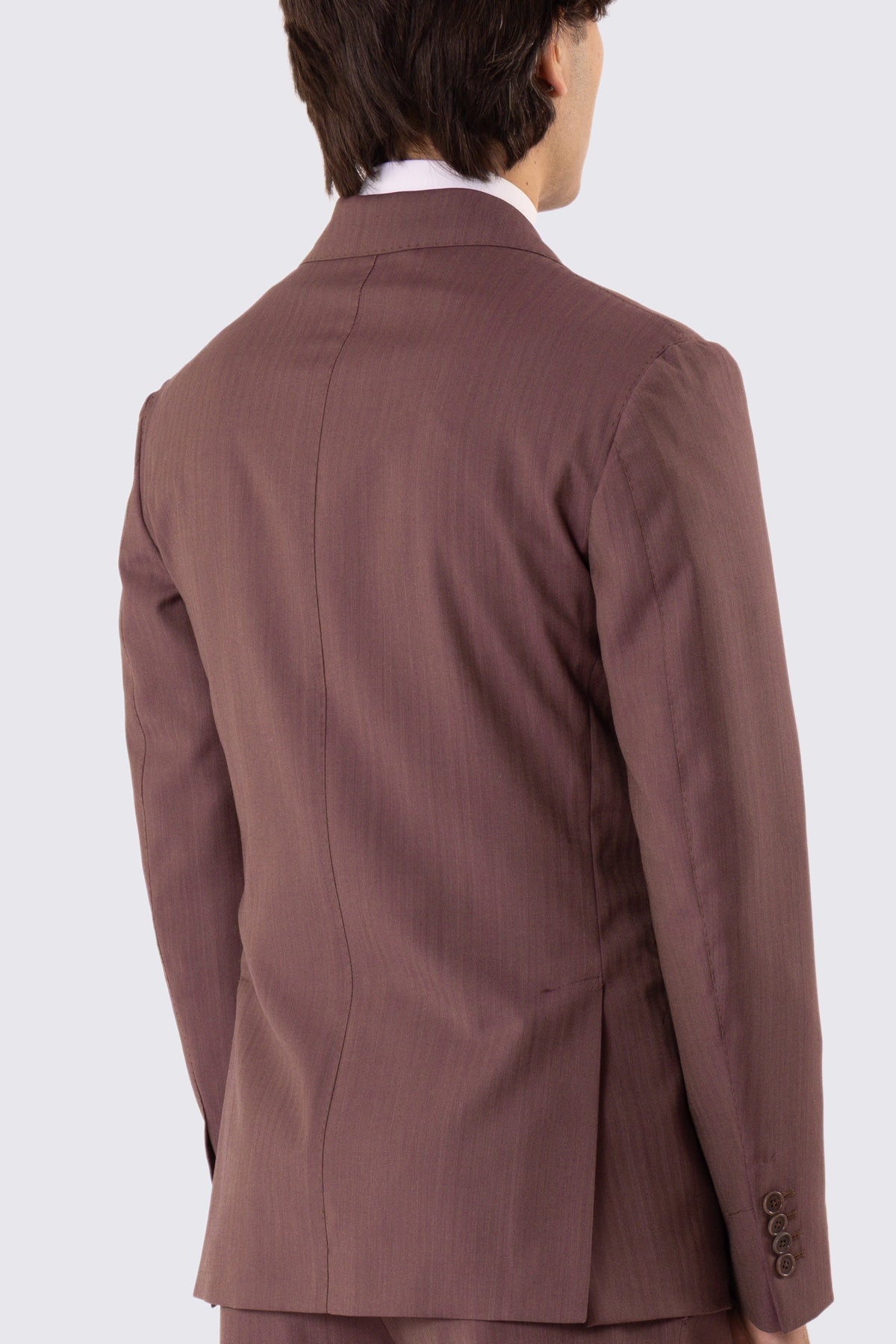Abito uomo Monopetto color cipolla Solaro fresco lana super 110's Tessuti in esclusiva Sartoria Carillo completamente sfoderato con Rever a lancia e tasche a filetto