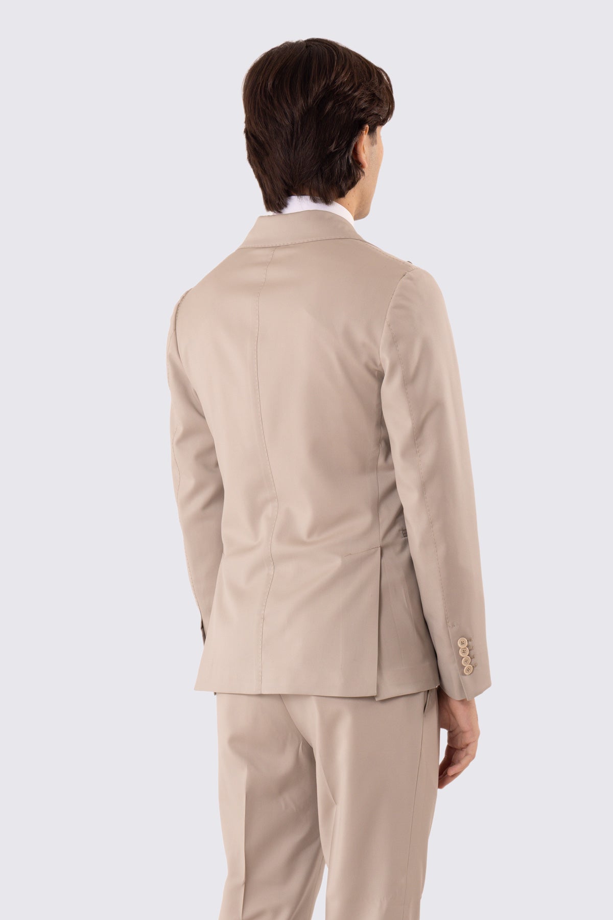 Abito uomo monopetto beige Vestito fresco lana super 130's Vitale Barberis Canonico