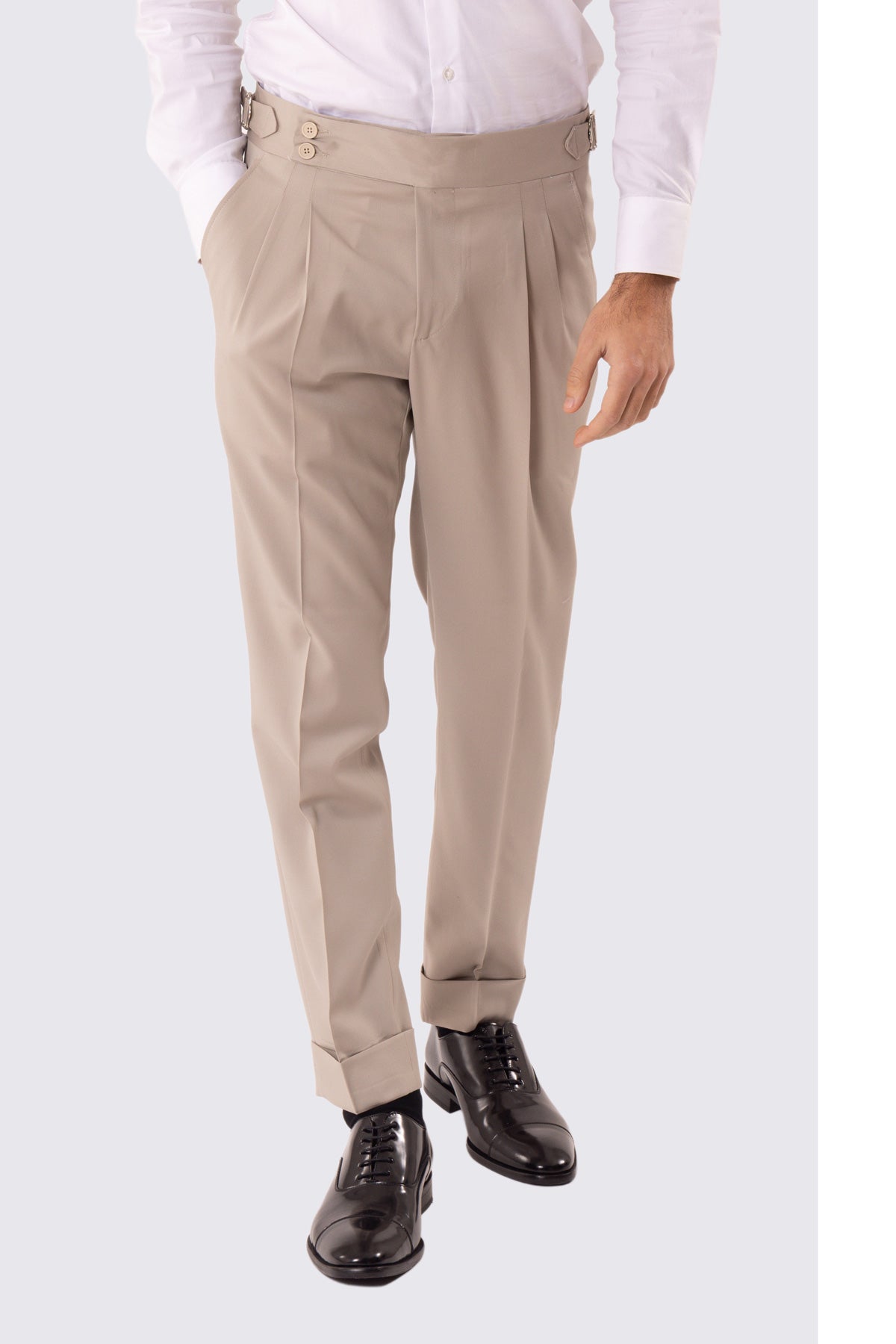 Abito uomo monopetto beige Vestito fresco lana super 130's Vitale Barberis Canonico