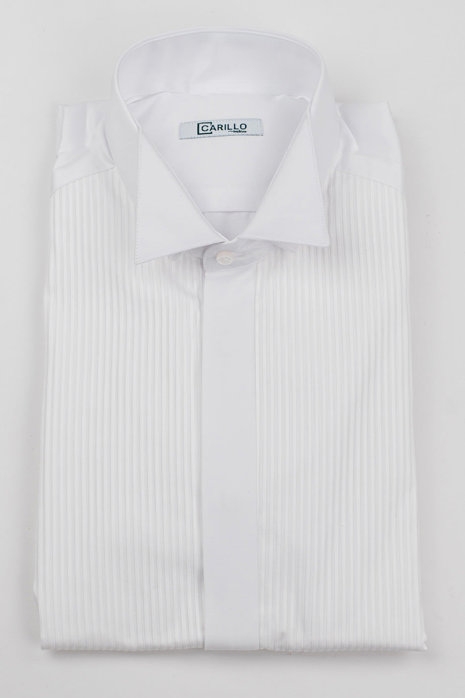 Camicia Bianca regular fit collo diplomatico con plissè  bottoni a scomparsa 100% Cotone Da uomo polso gemelli fintone a scomparsa dietro al collo per papillon slim fit