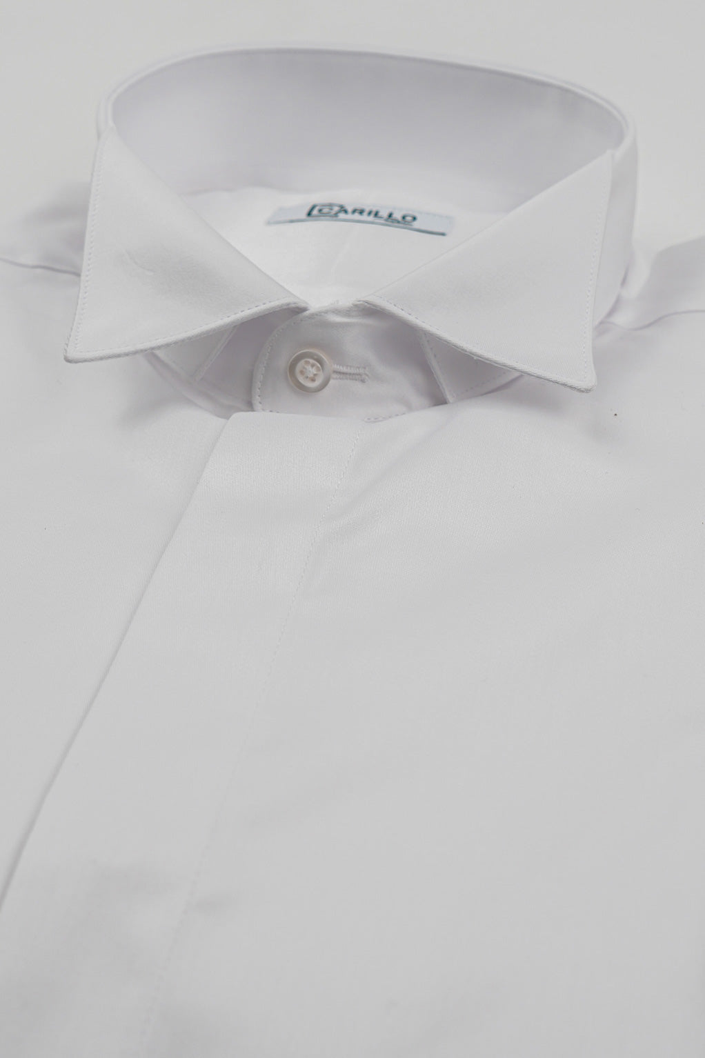 Camicia Bianca regular fit collo diplomatico bottoni a scomparsa 100% Cotone Da uomo polso gemelli fintone a scomparsa dietro al collo per papillon slim fit