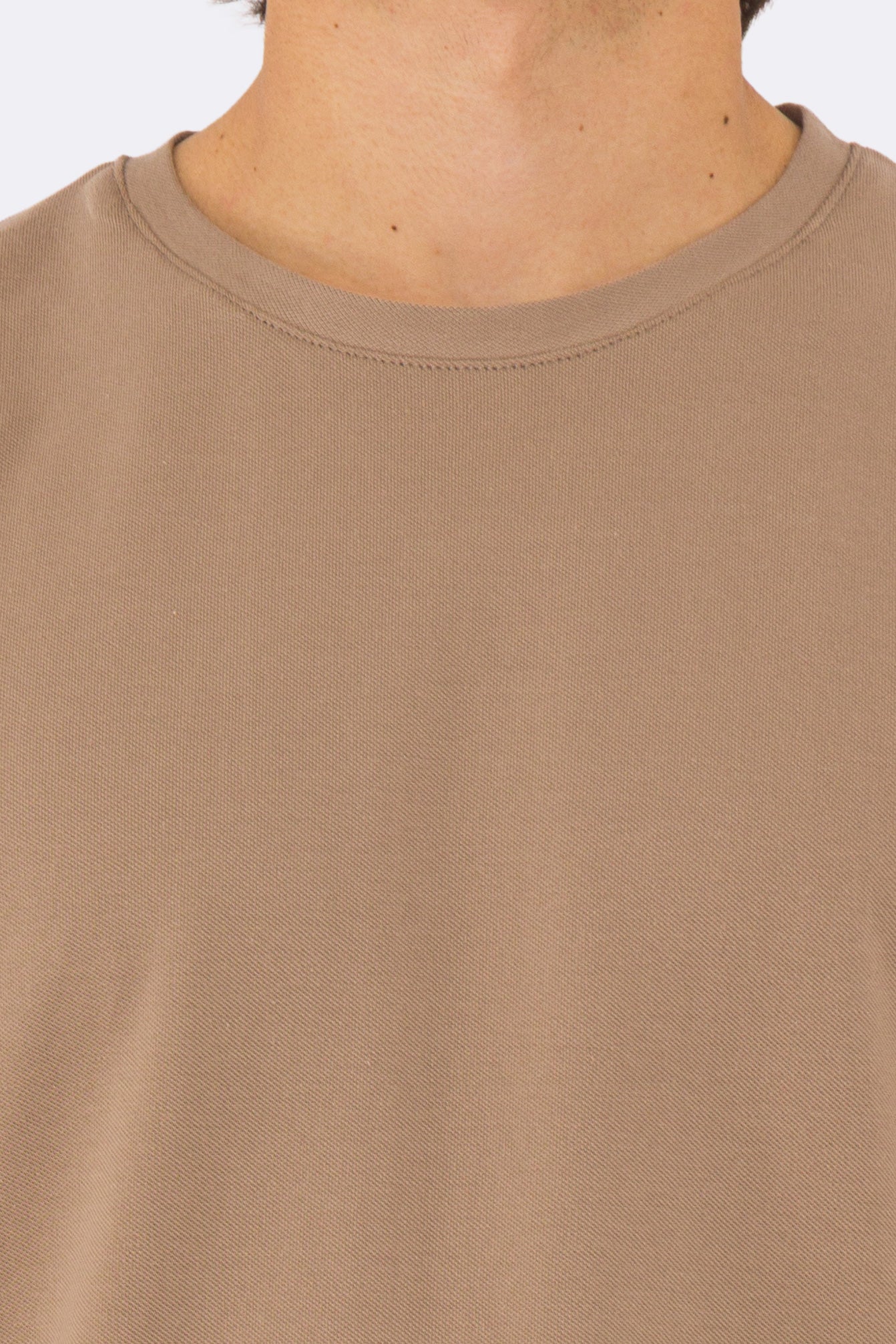 T-shirt da uomo Fango in piquet 100% cotone mezza manica slim fit tinta unita Made In Italy