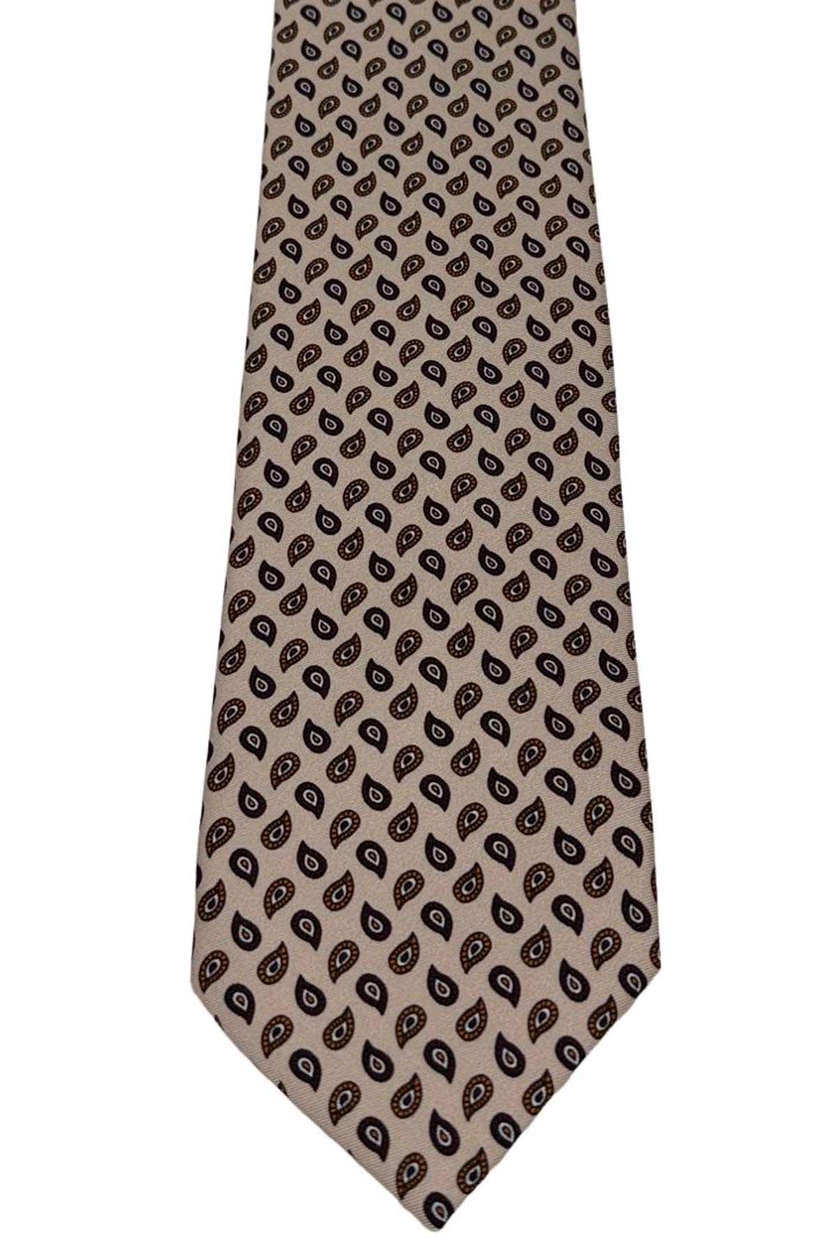 Cravatta uomo bordeaux fantasia in pura seta cucita a mano costruzione 3 piege larghezza 9cm