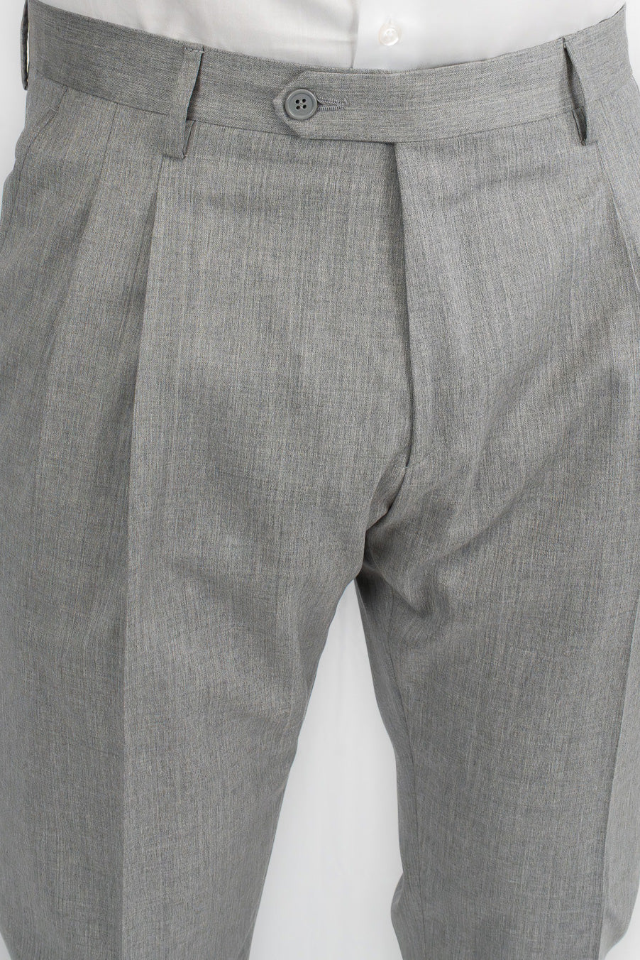 Abito Doppiopetto Grigio Chiaro uomo fresco lana super 130's Tessuti Vitale Barberis Canonico completamente sfoderato con Rever a lancia e tasche a filetto