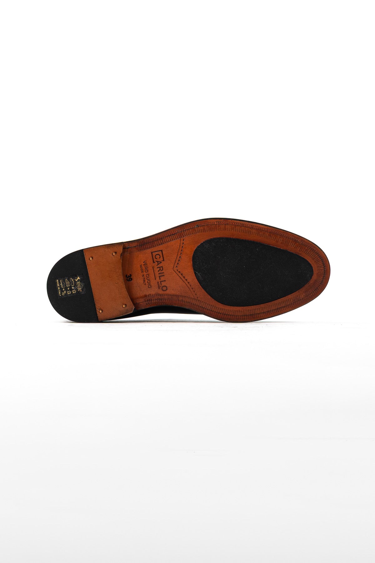 Scarpe Uomo Oxford nere in vera pelle di vitello matta con suola in cuoio made in italy