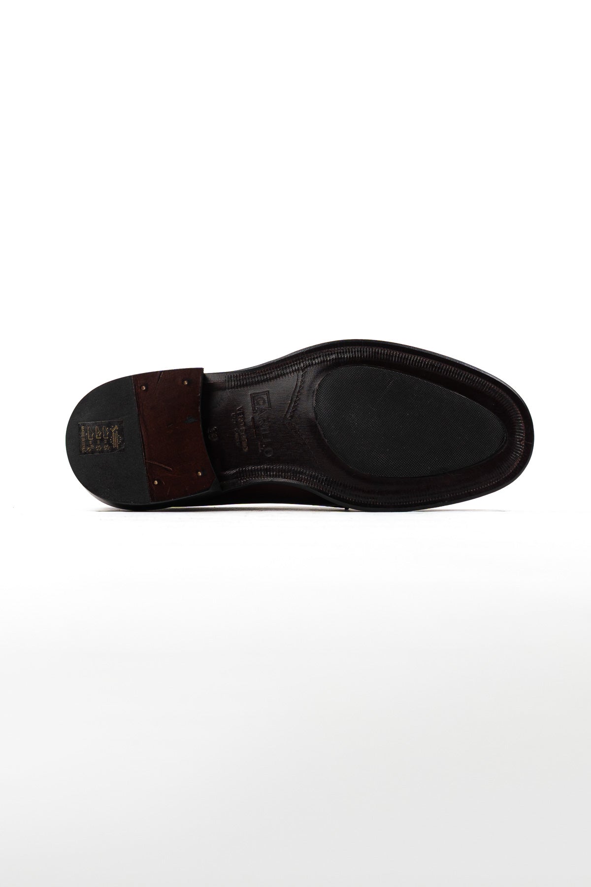 Scarpe stringate da uomo Bordeaux modello derby in vera pelle di vitello con chiusura lacci e suola in cuoio alta