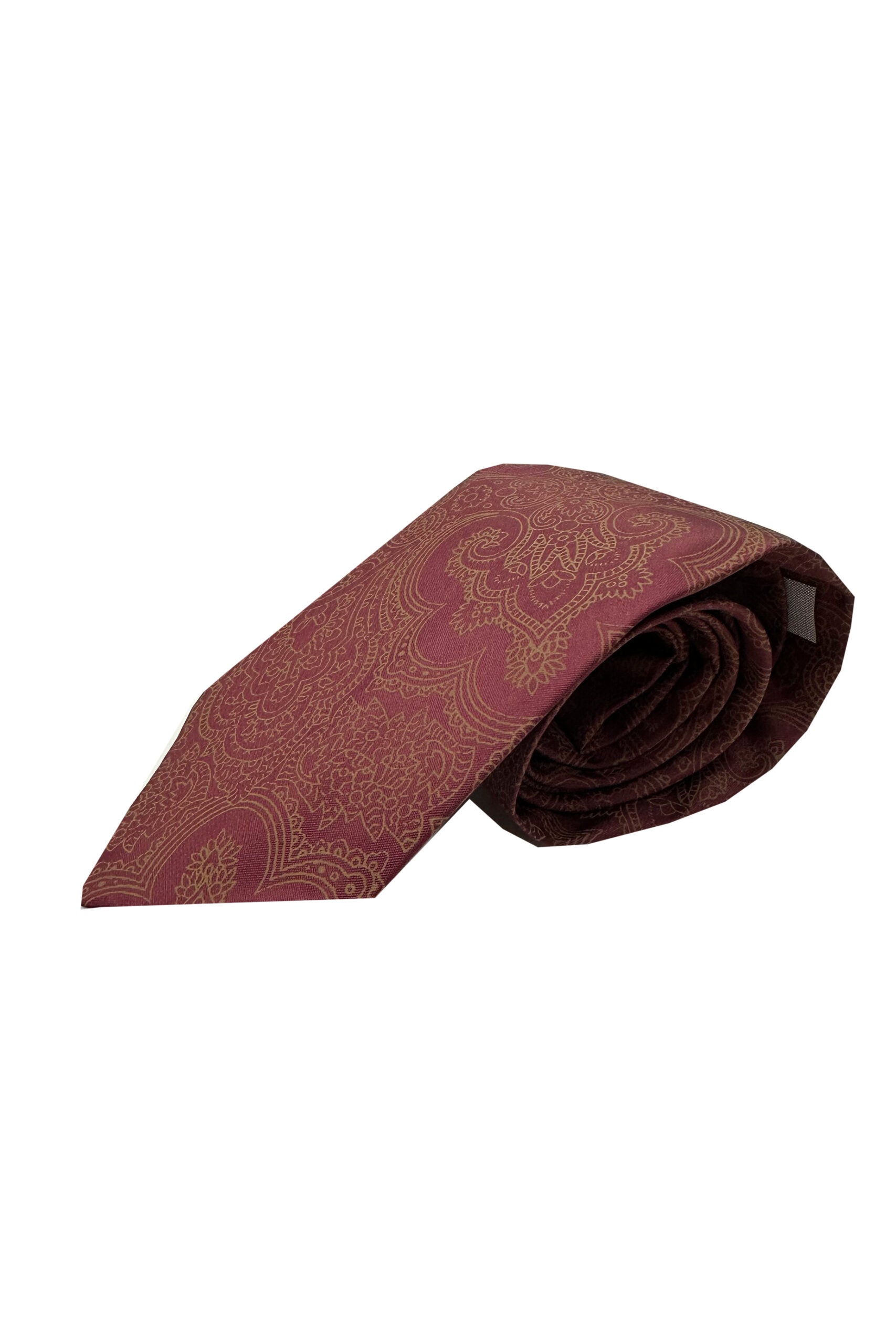 Cravatta uomo bordeaux 9cm fantasia effetto seta