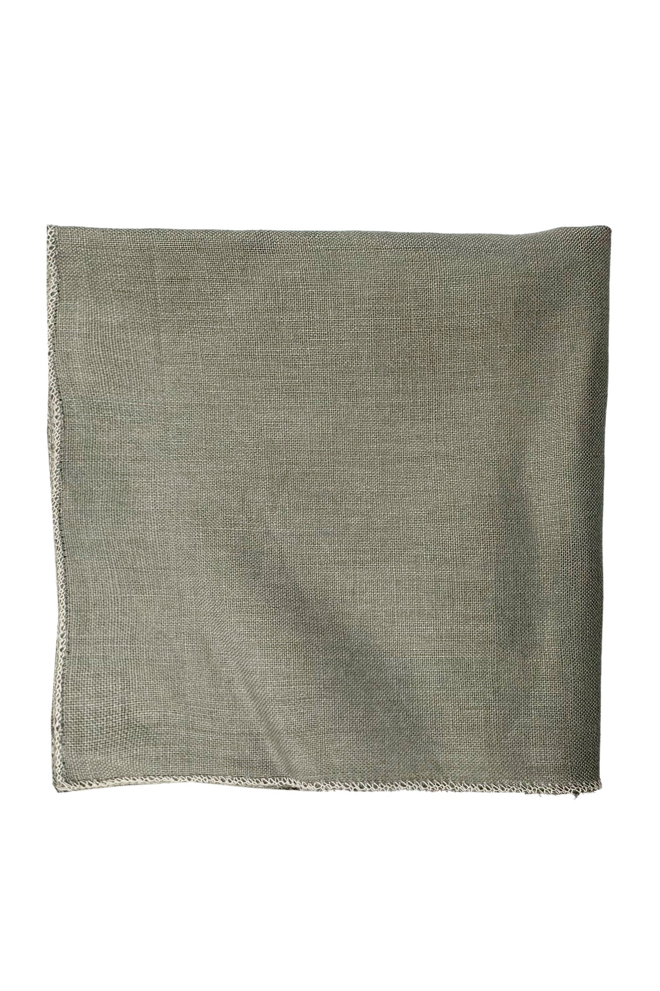 Pochette uomo Fango tinta unita con bordino in tinta lino 100%