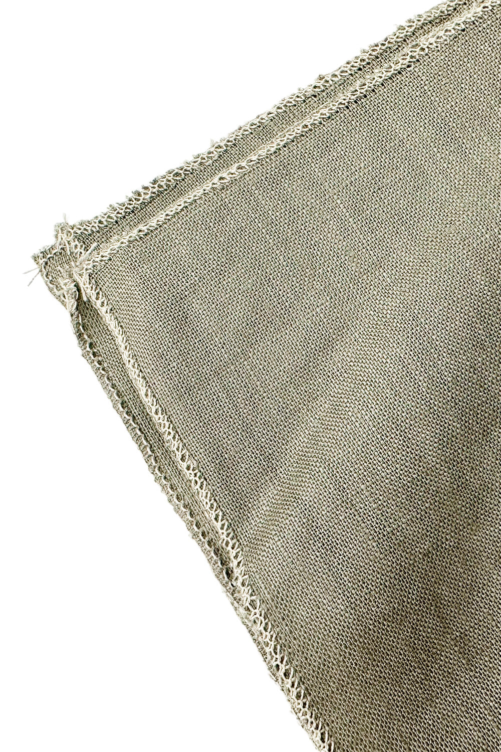 Pochette uomo Fango tinta unita con bordino in tinta lino 100%